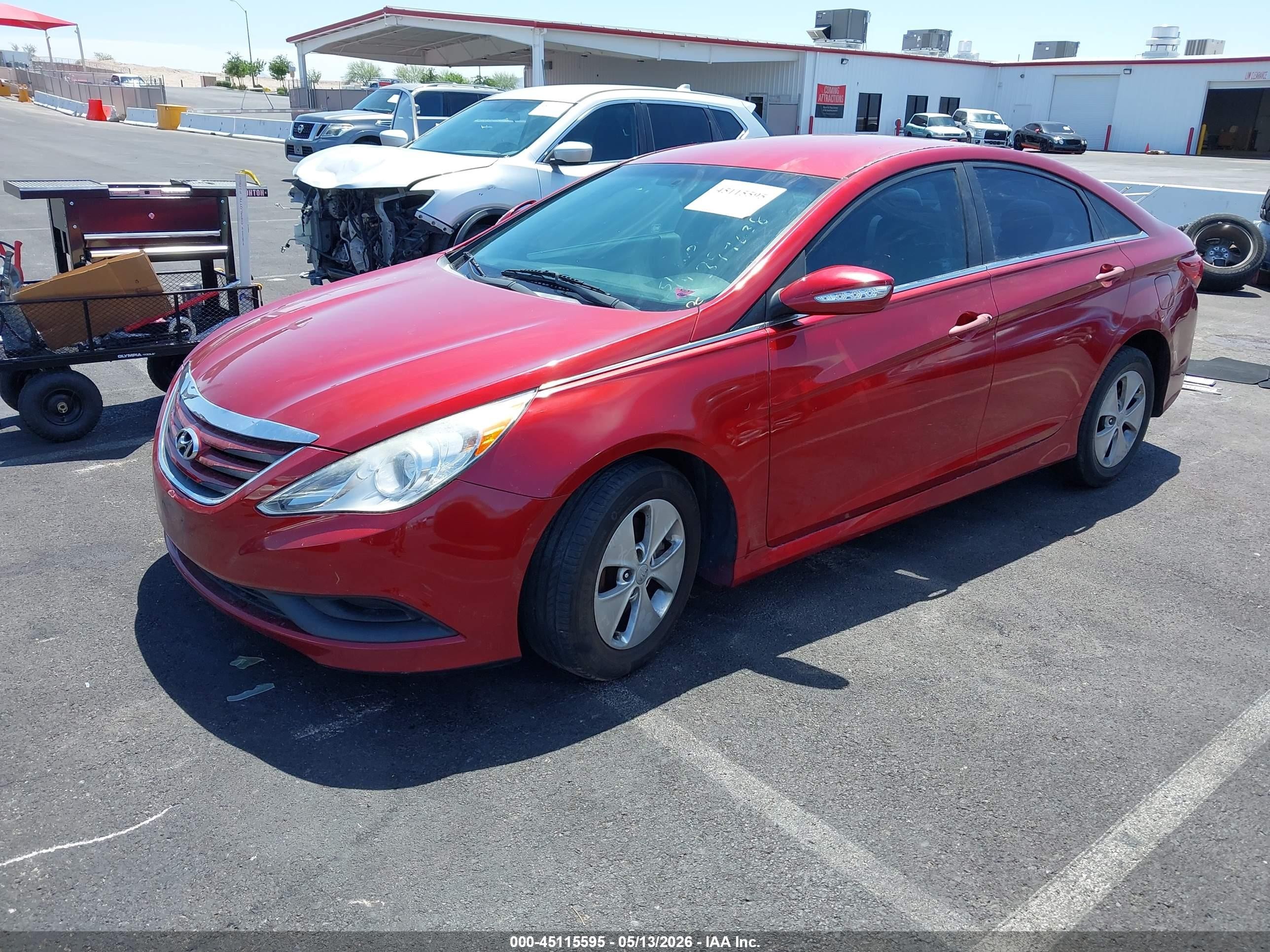 2014 Hyundai Sonata Gls Red vin: 5NPEB4AC5EH869915
