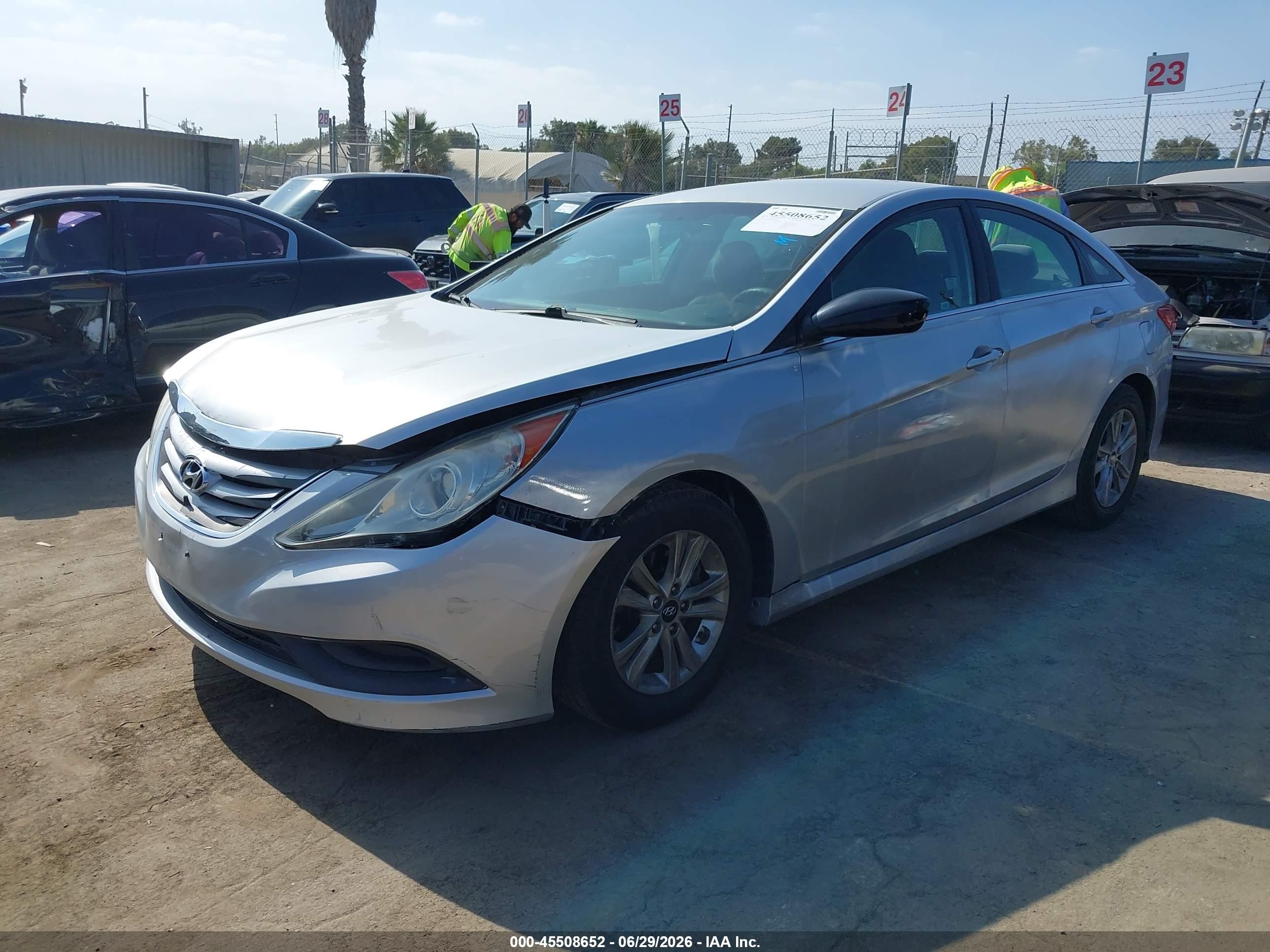 2014 Hyundai Sonata Gls Серебряный vin: 5NPEB4AC5EH870496