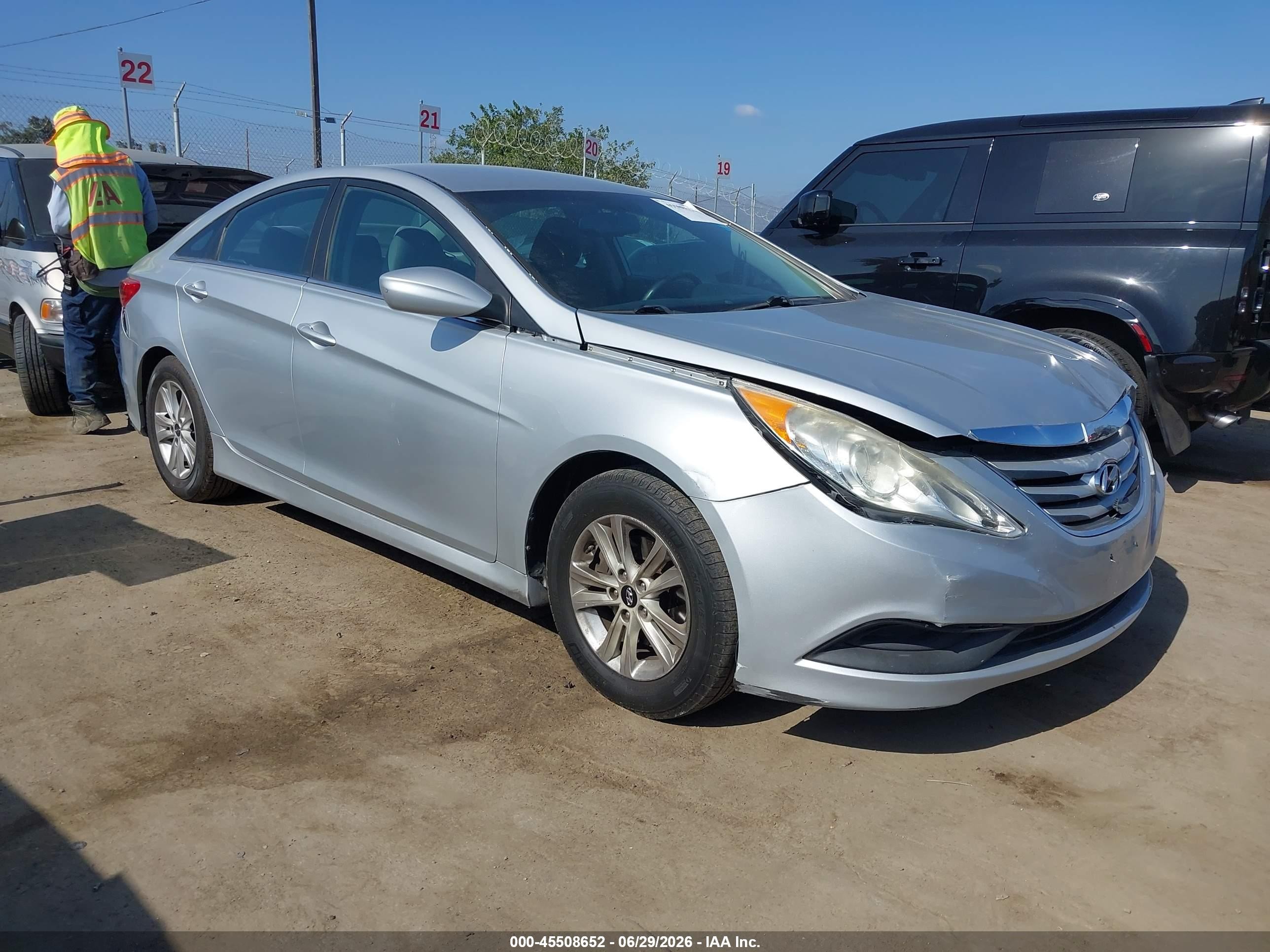 2014 Hyundai Sonata Gls Silver vin: 5NPEB4AC5EH870496