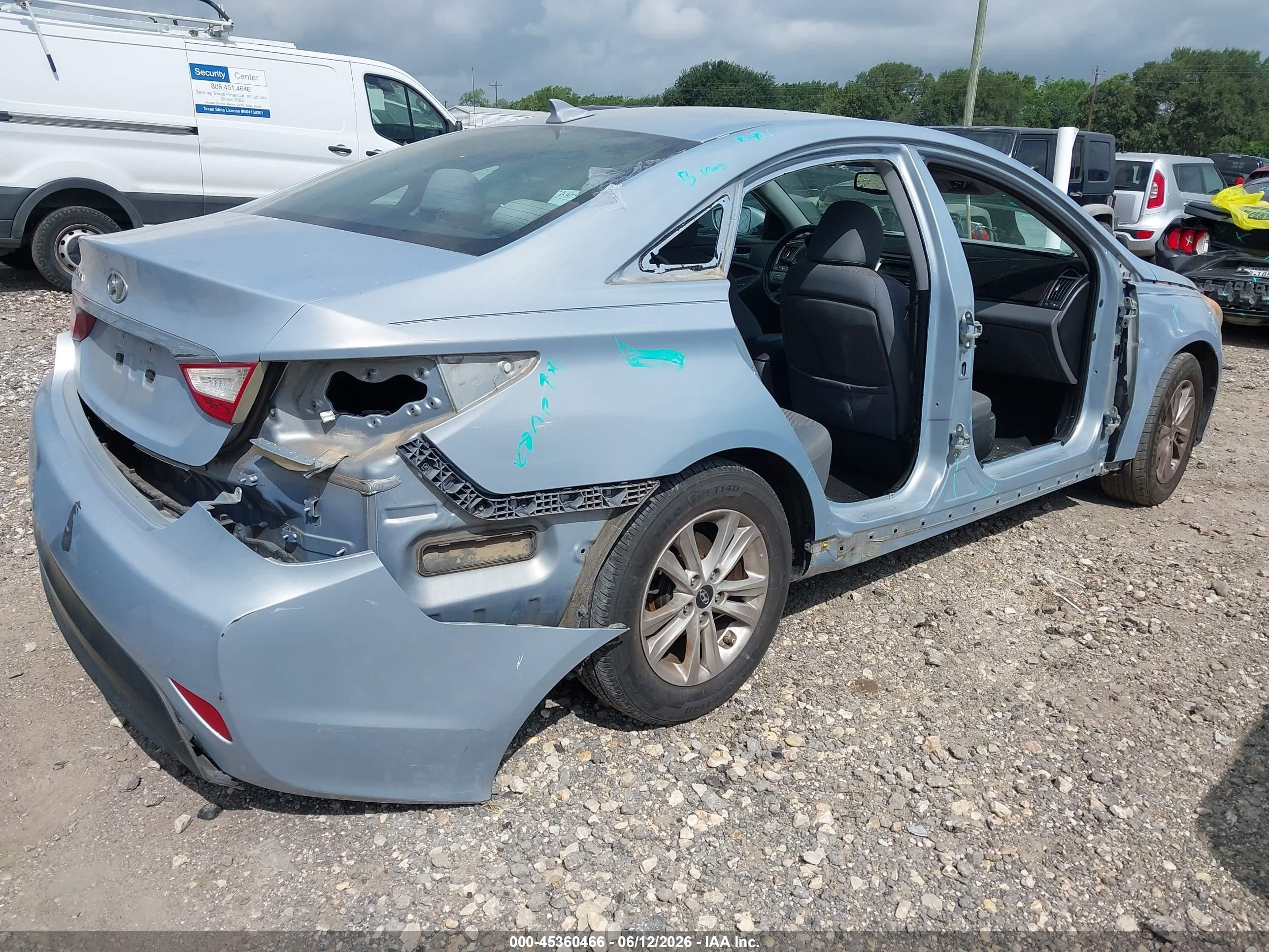 2014 Hyundai Sonata Gls Light Blue vin: 5NPEB4AC5EH873673