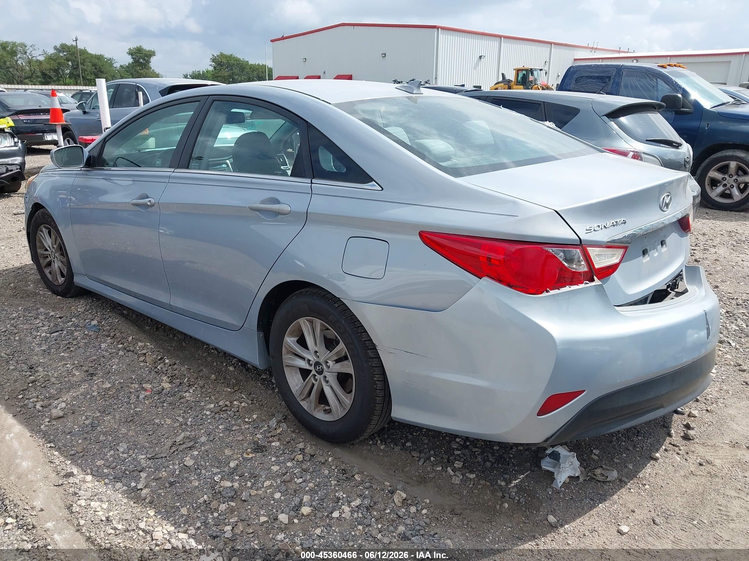 2014 Hyundai Sonata Gls Light Blue vin: 5NPEB4AC5EH873673
