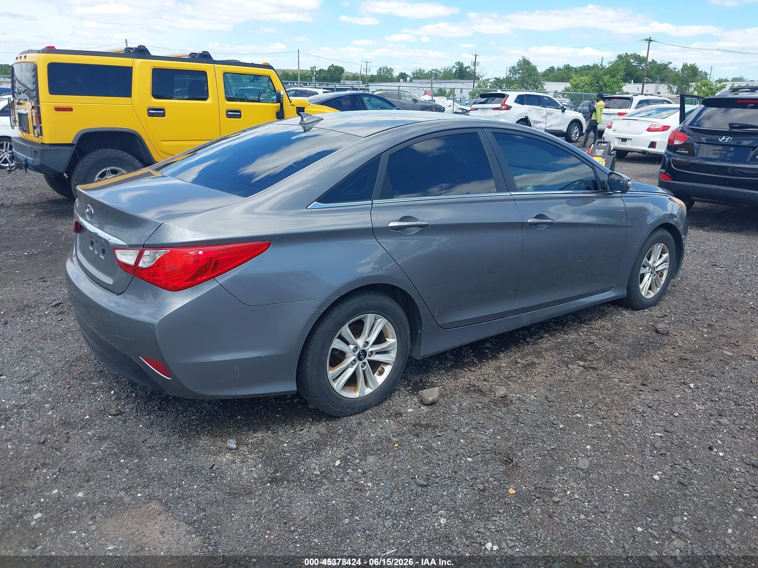 2014 Hyundai Sonata Gls Gray vin: 5NPEB4AC5EH875083