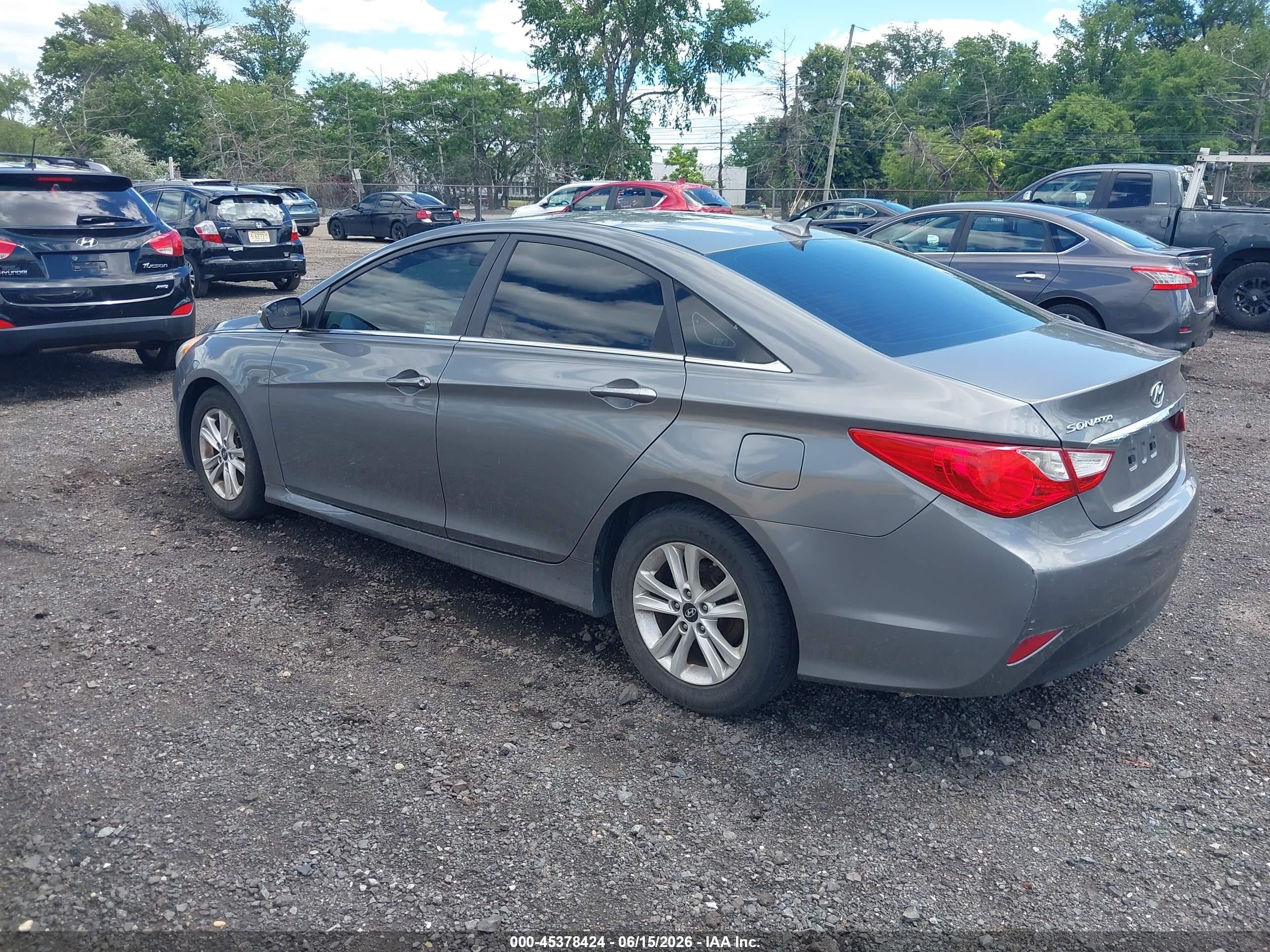 2014 Hyundai Sonata Gls Gray vin: 5NPEB4AC5EH875083