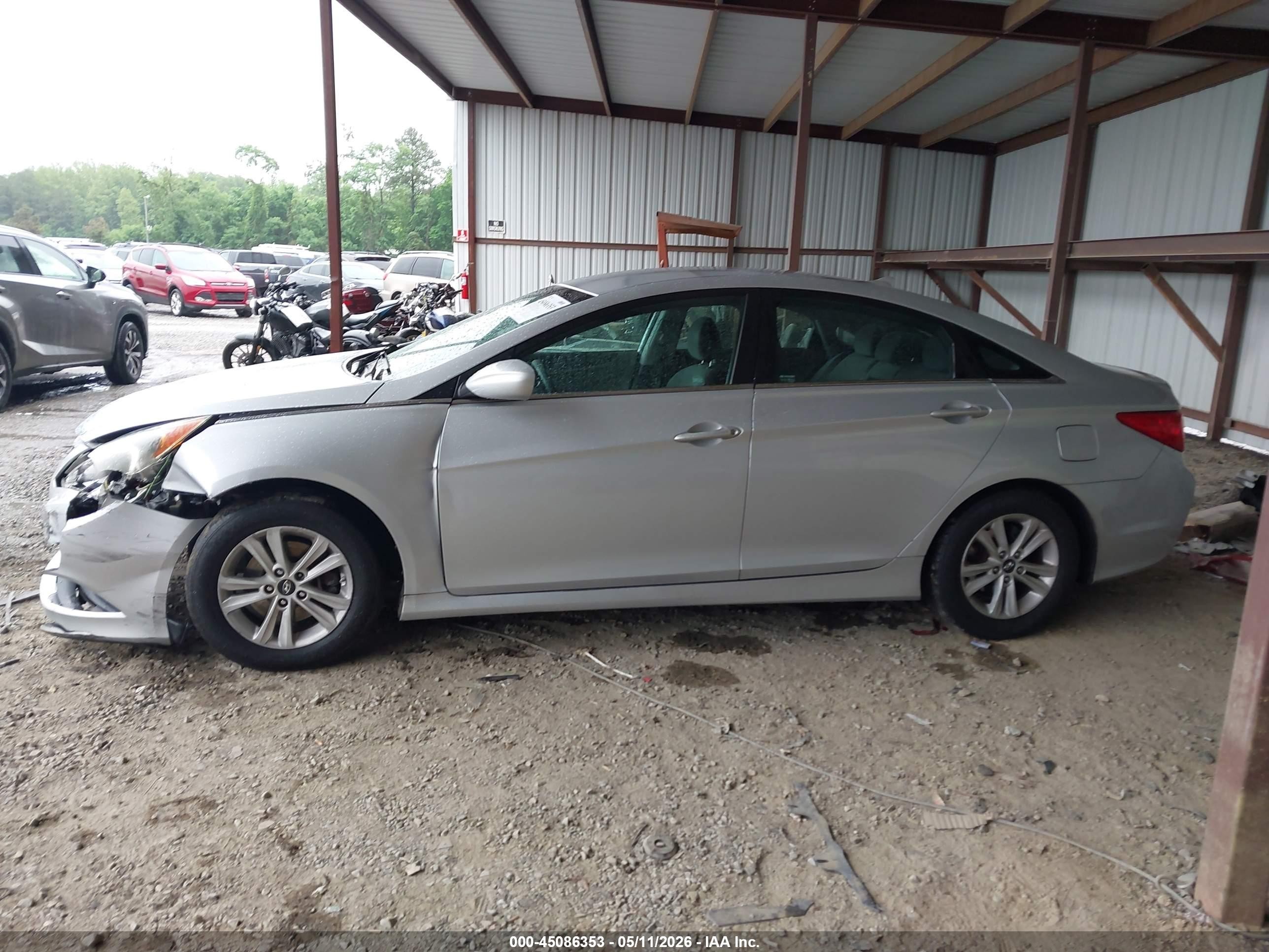 2014 Hyundai Sonata Gls Silver vin: 5NPEB4AC5EH879523