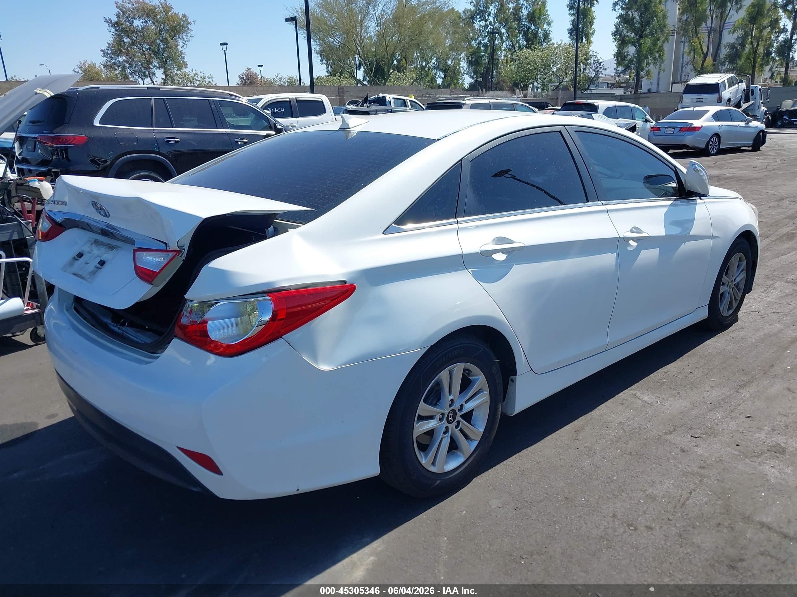 2014 Hyundai Sonata Gls White vin: 5NPEB4AC5EH880333