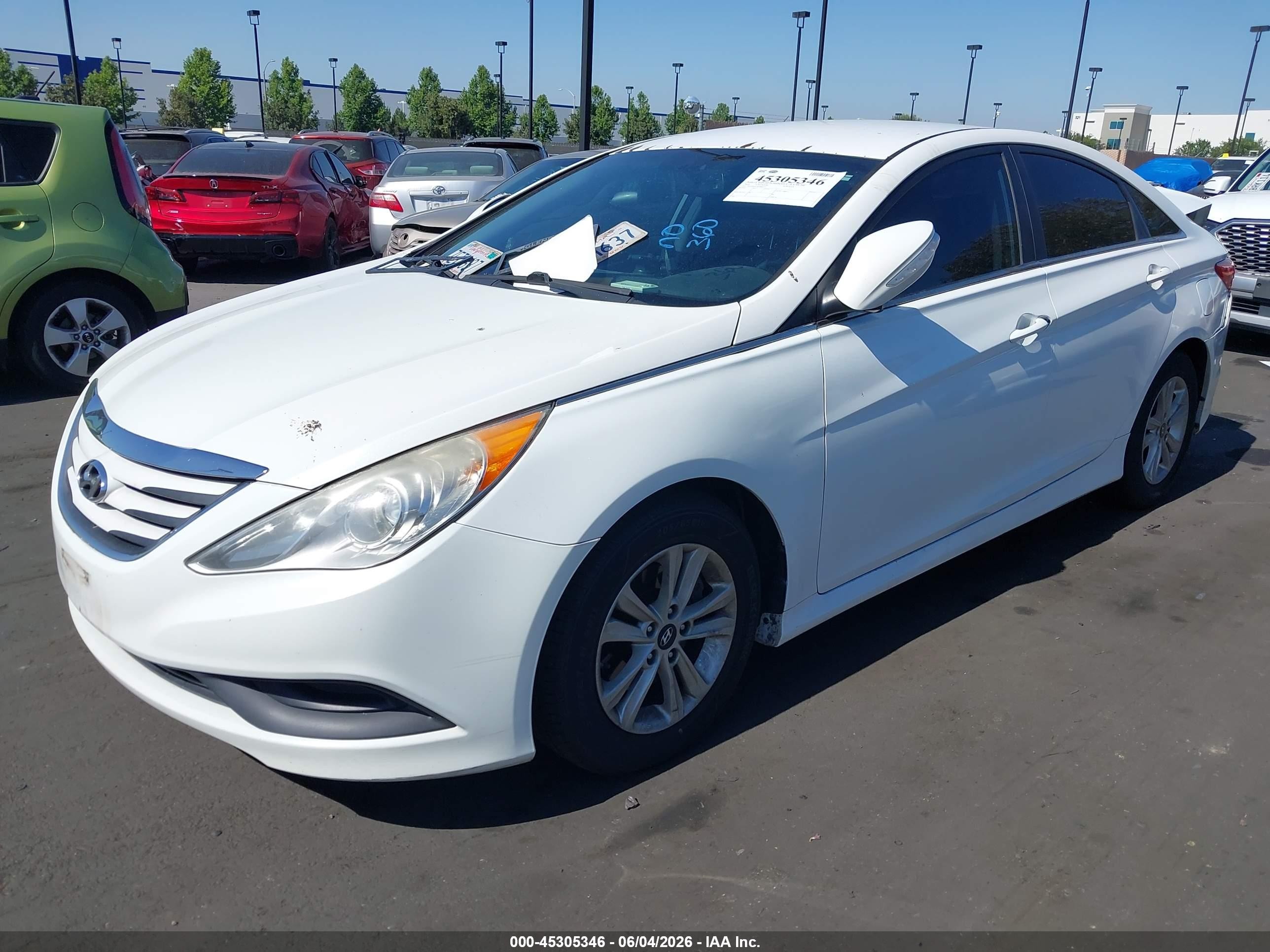 2014 Hyundai Sonata Gls White vin: 5NPEB4AC5EH880333