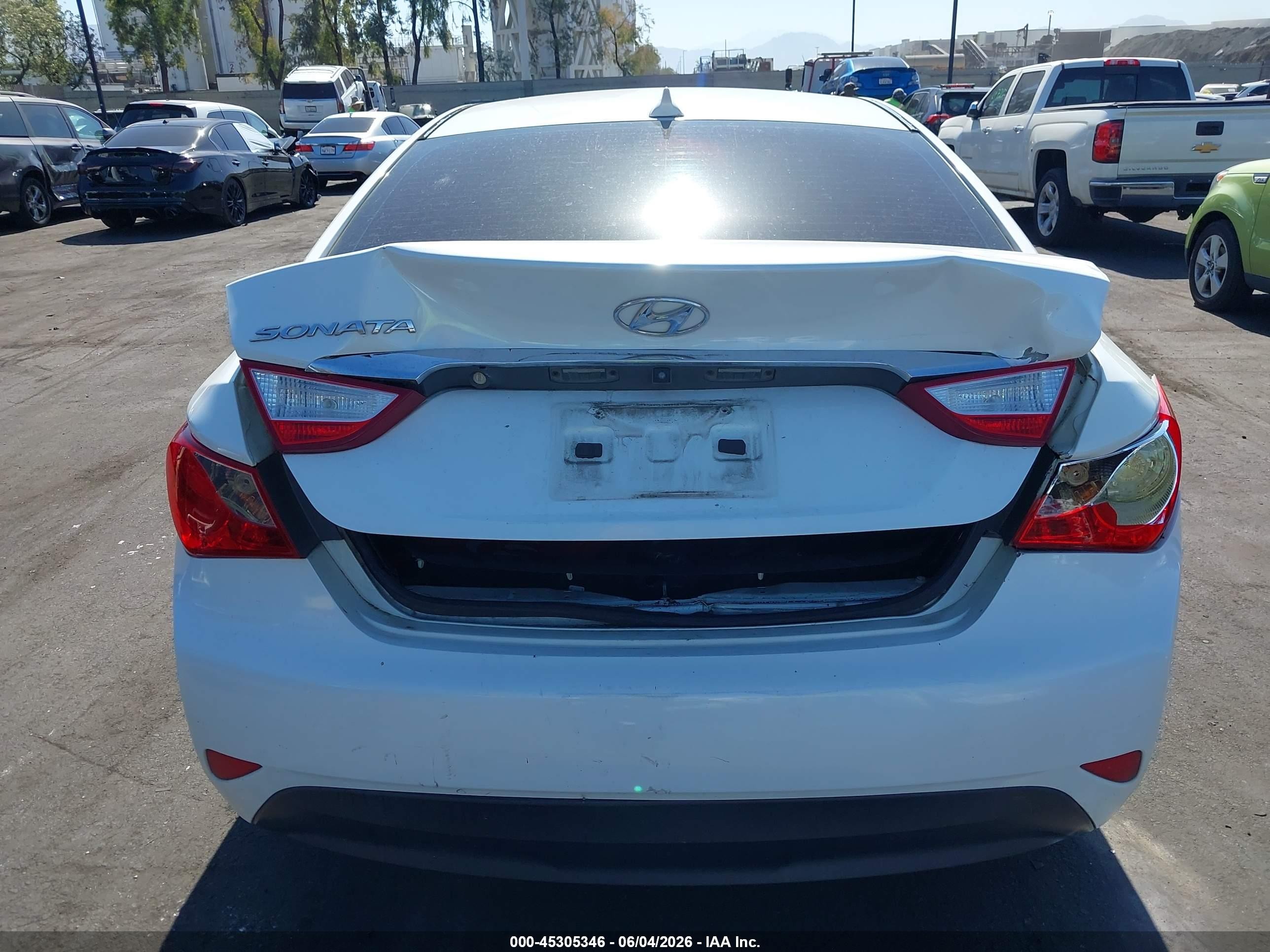 2014 Hyundai Sonata Gls White vin: 5NPEB4AC5EH880333