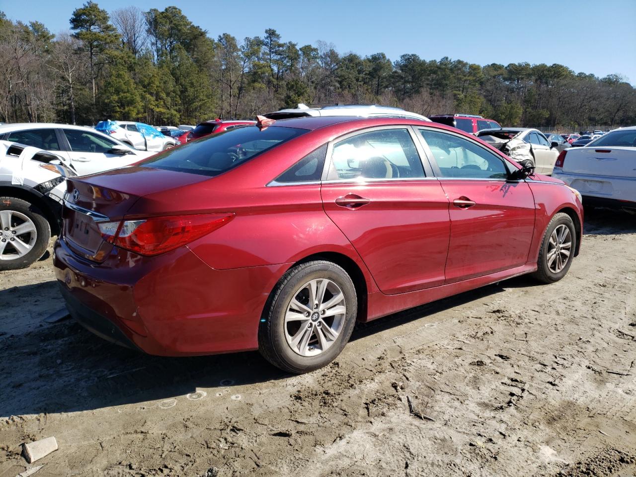 2014 Hyundai Sonata Gls Red vin: 5NPEB4AC5EH880803