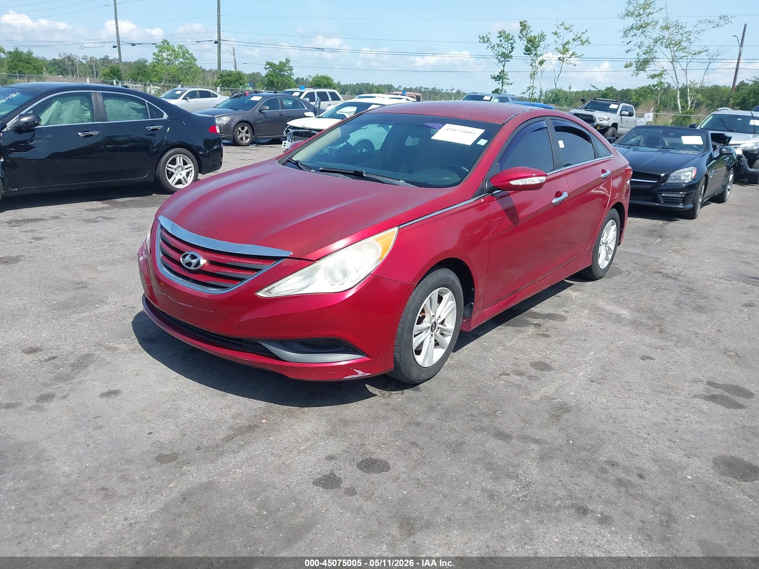 2014 Hyundai Sonata Gls Красный vin: 5NPEB4AC5EH883684