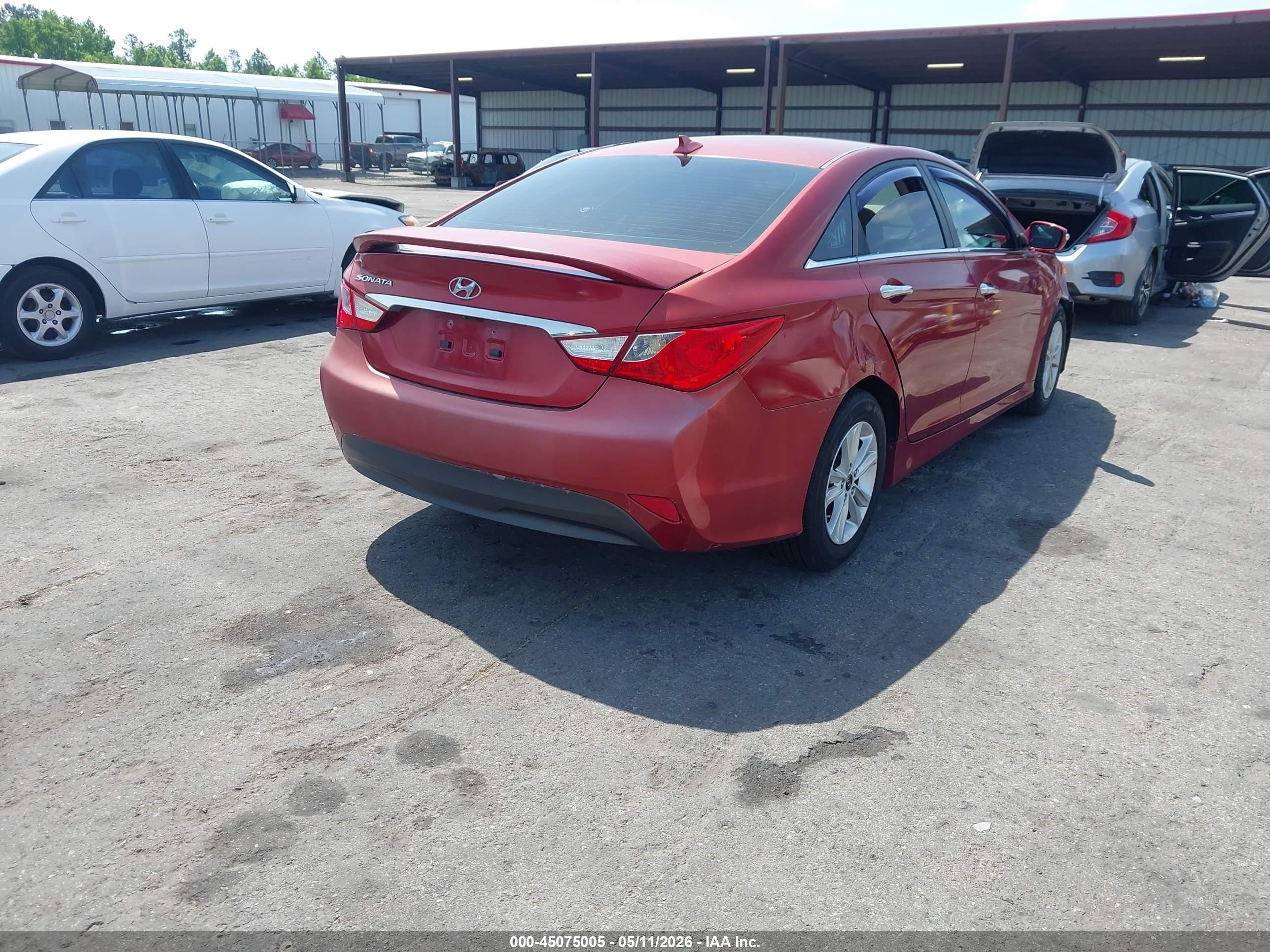2014 Hyundai Sonata Gls Красный vin: 5NPEB4AC5EH883684