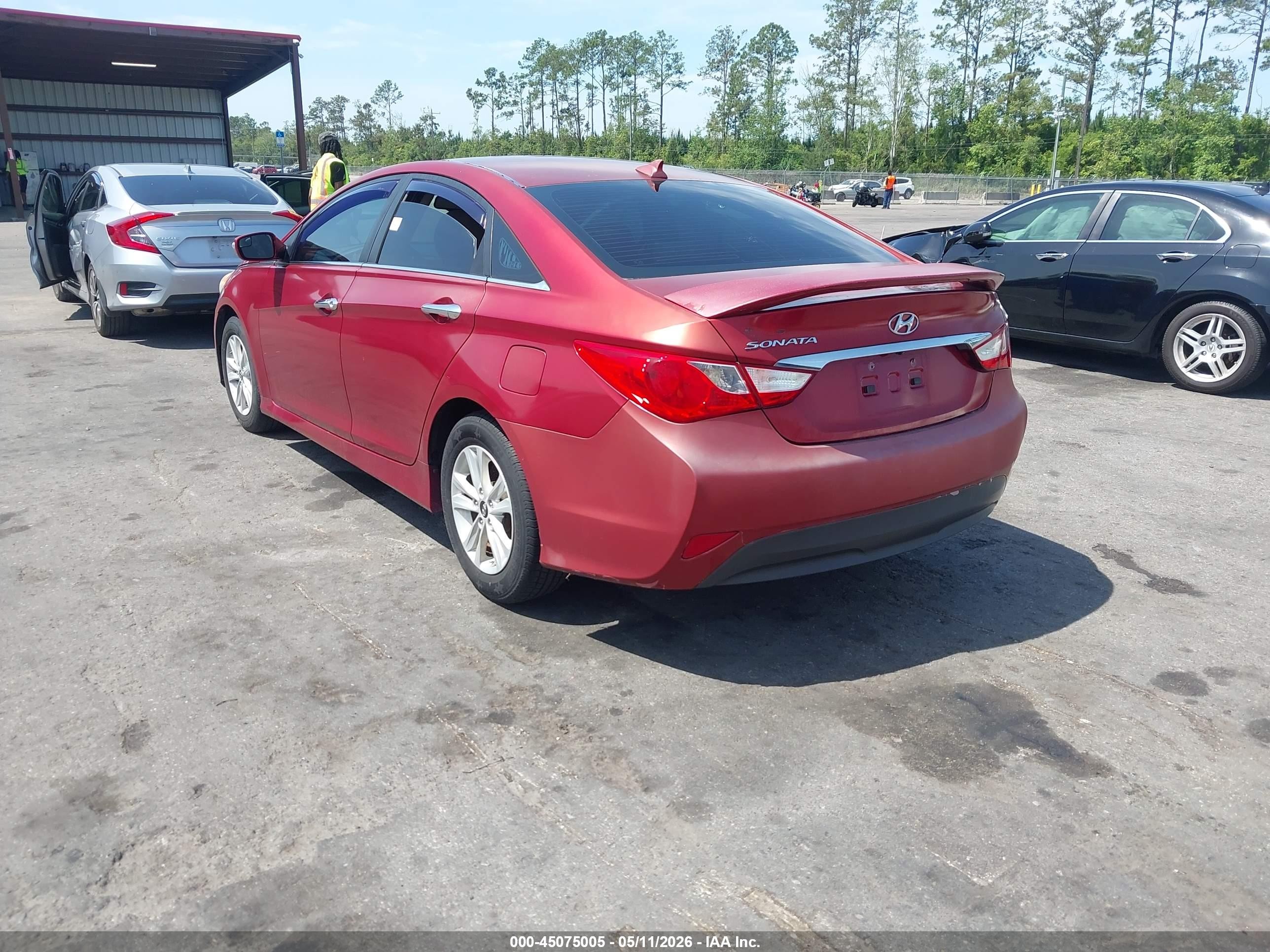 2014 Hyundai Sonata Gls Красный vin: 5NPEB4AC5EH883684