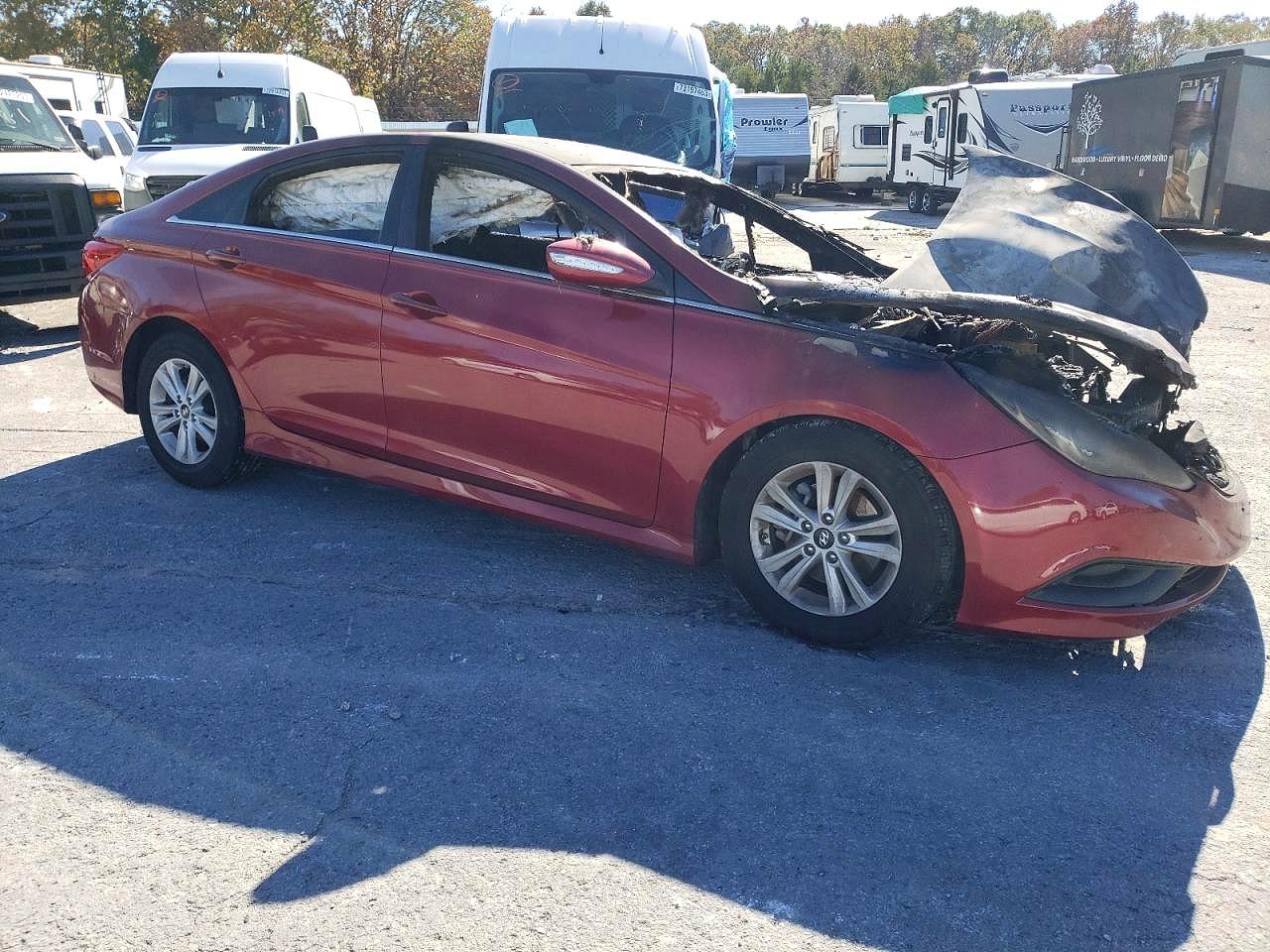 2014 Hyundai Sonata Gls Red vin: 5NPEB4AC5EH885774