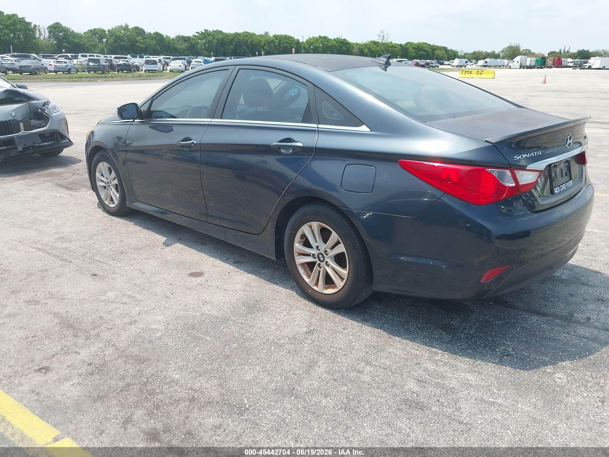 2014 Hyundai Sonata Gls Синий vin: 5NPEB4AC5EH886679