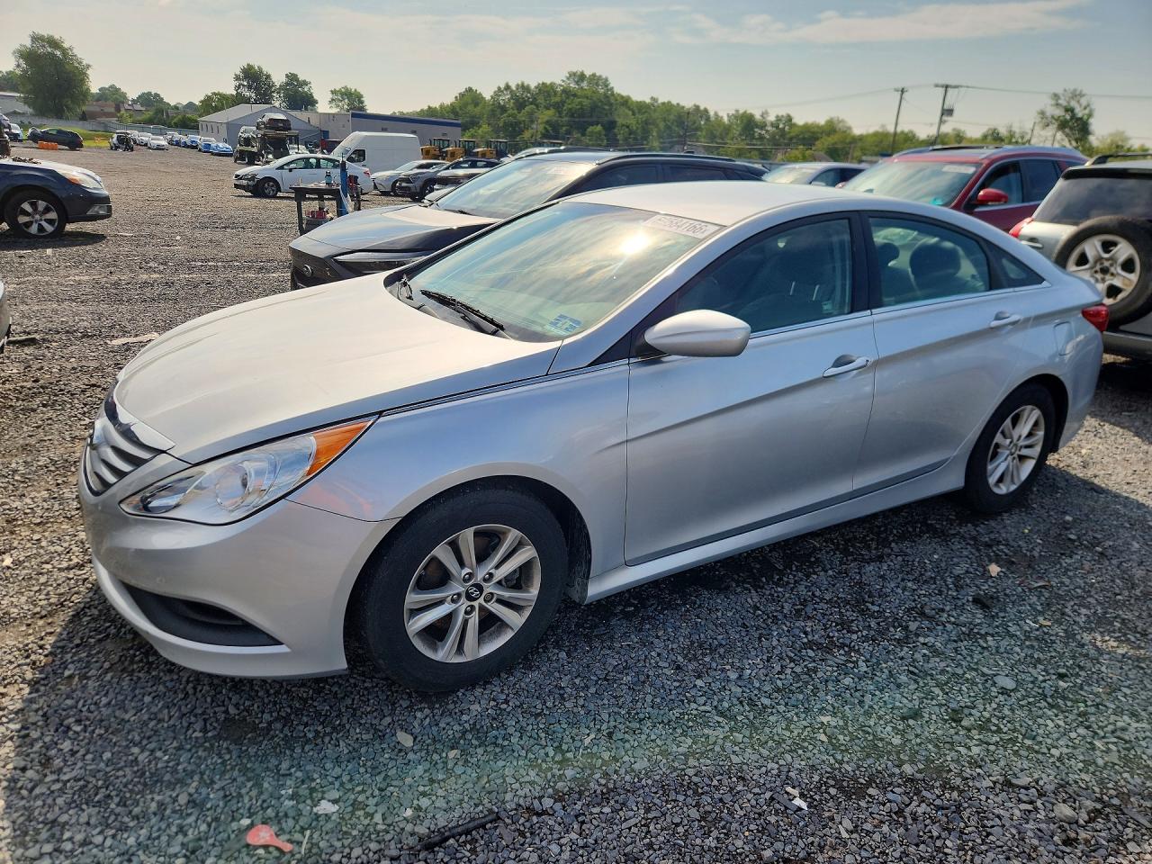 2014 Hyundai Sonata Gls Silver vin: 5NPEB4AC5EH895365