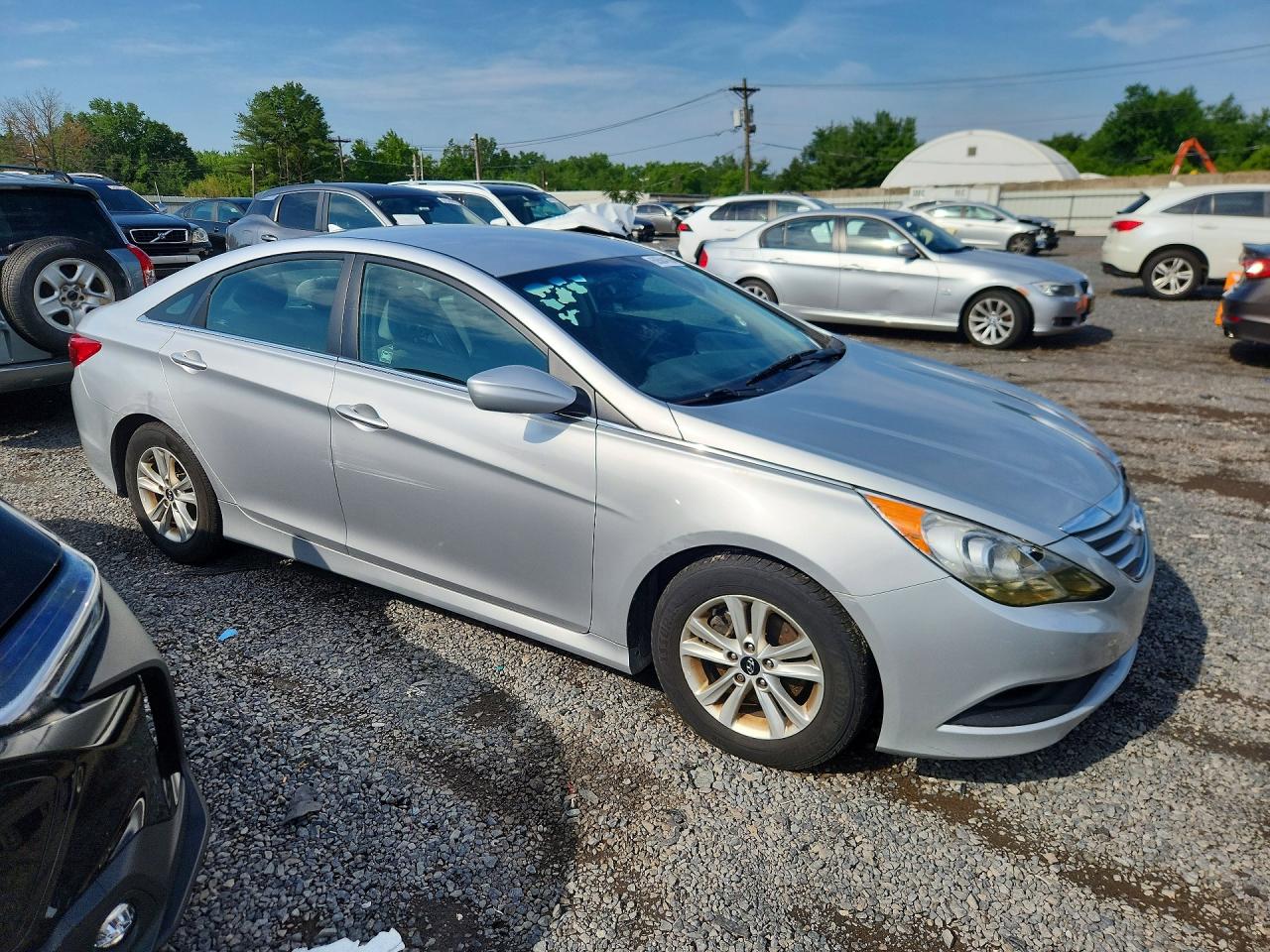 2014 Hyundai Sonata Gls Silver vin: 5NPEB4AC5EH895365