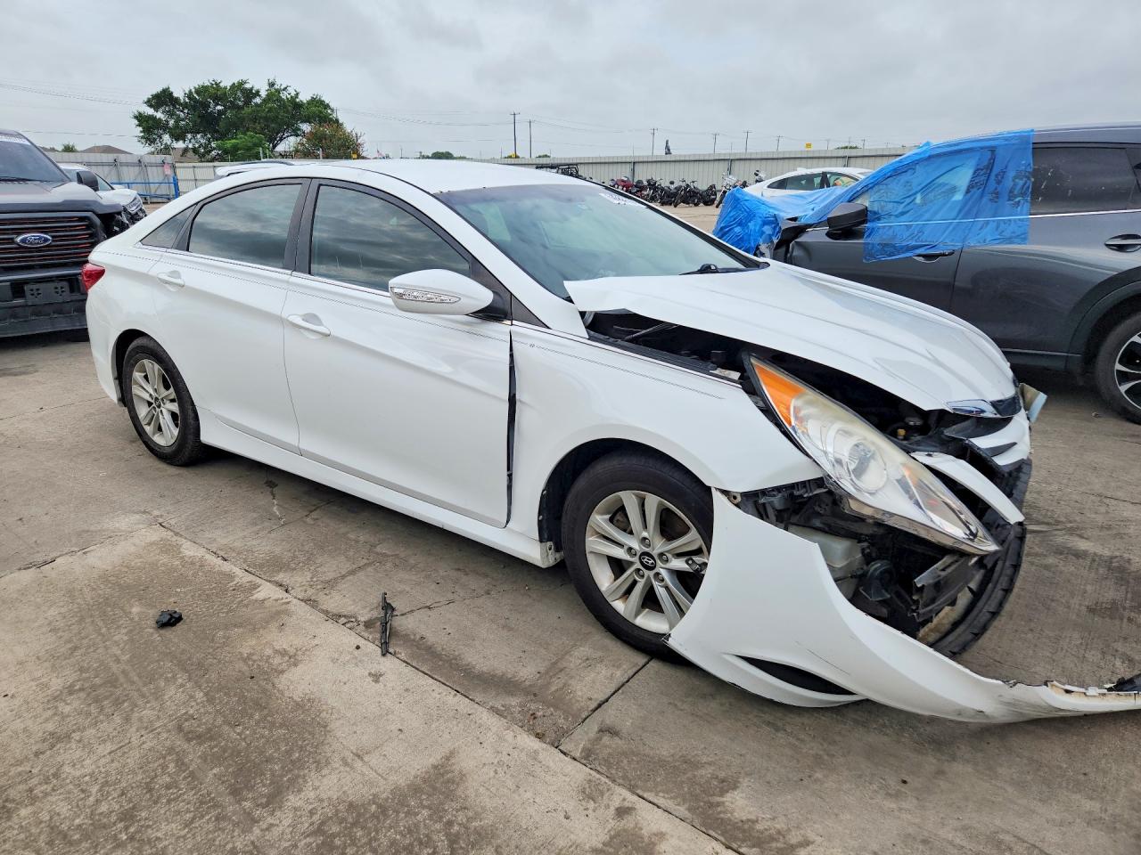 2014 Hyundai Sonata Белый vin: 5NPEB4AC5EH903643