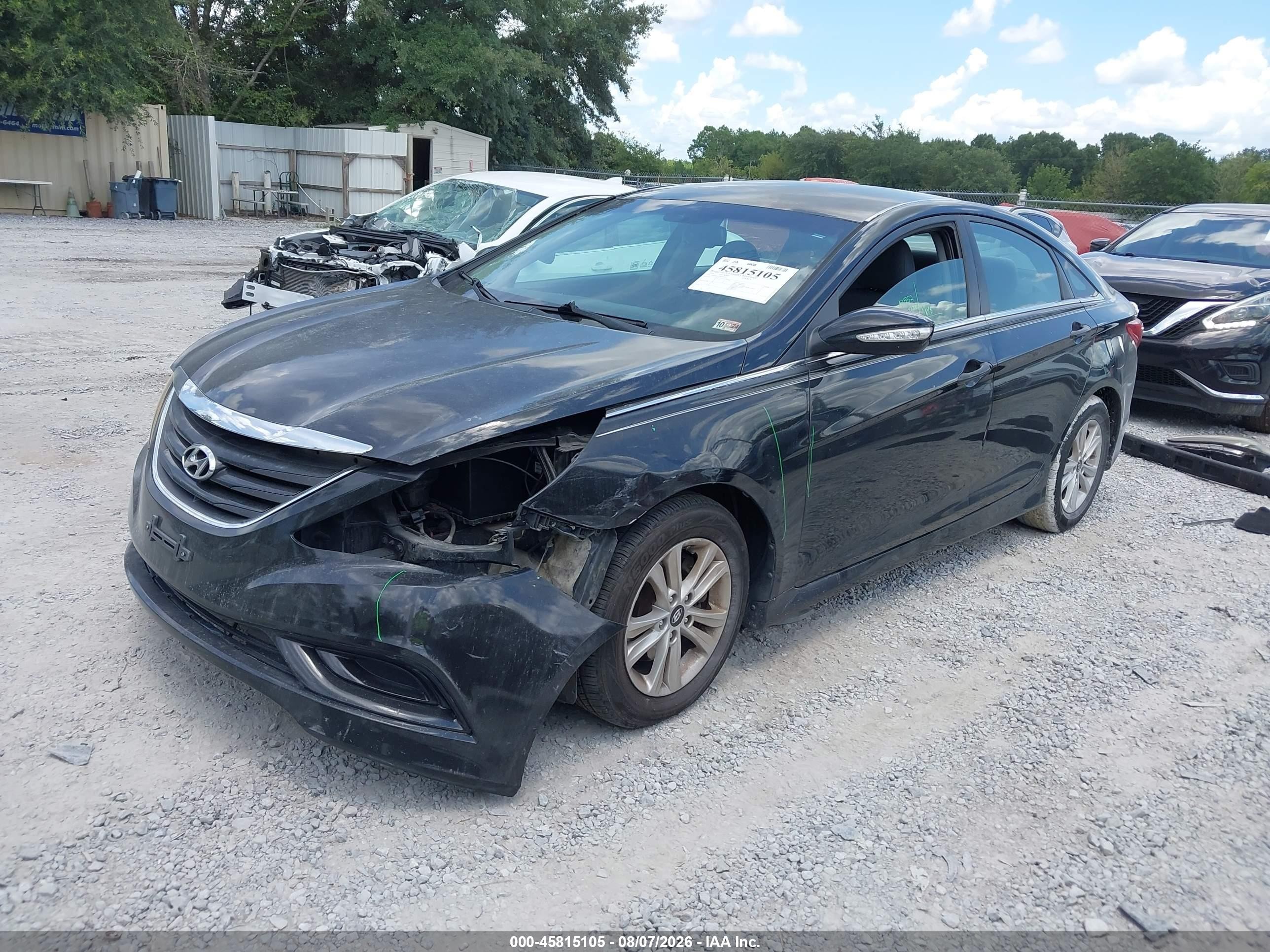 2014 Hyundai Sonata Gls Черный vin: 5NPEB4AC5EH905327