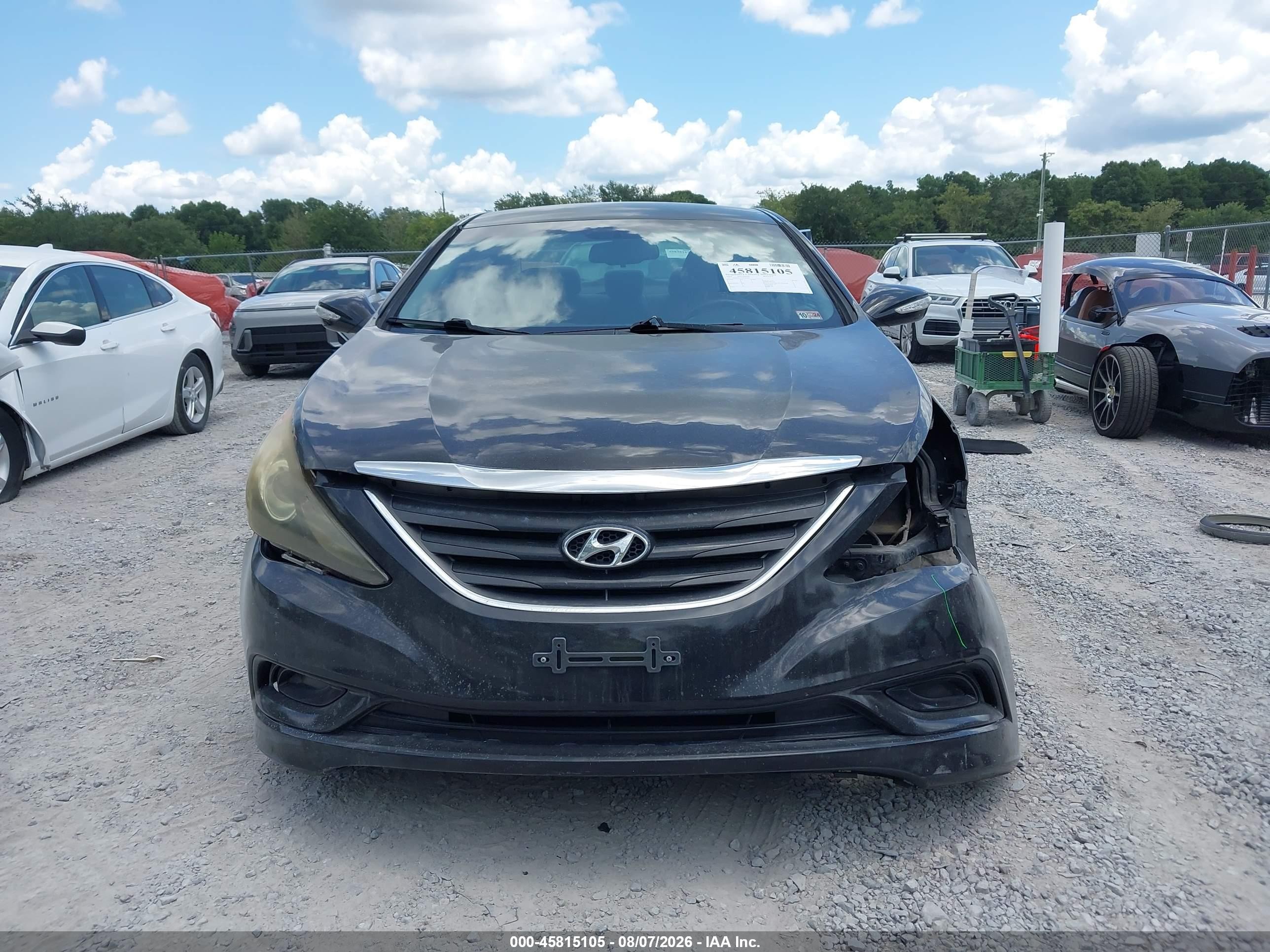 2014 Hyundai Sonata Gls Черный vin: 5NPEB4AC5EH905327