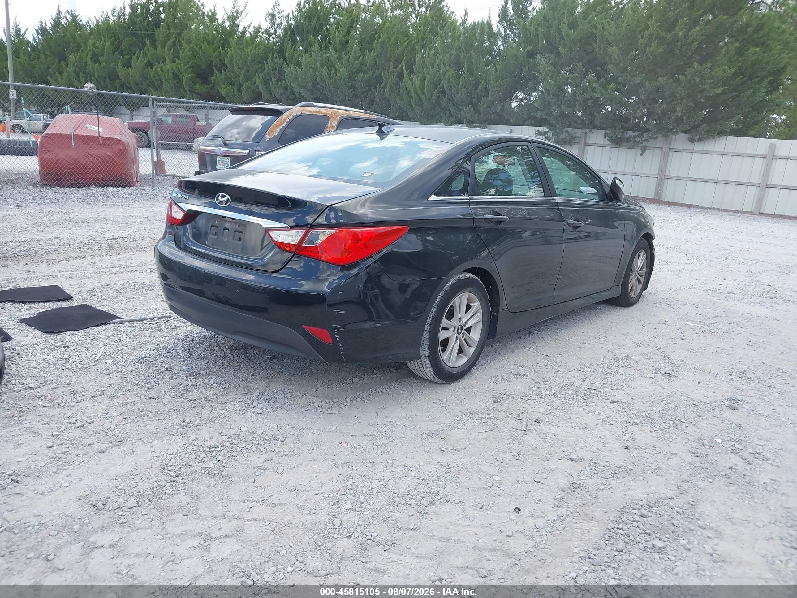 2014 Hyundai Sonata Gls Черный vin: 5NPEB4AC5EH905327
