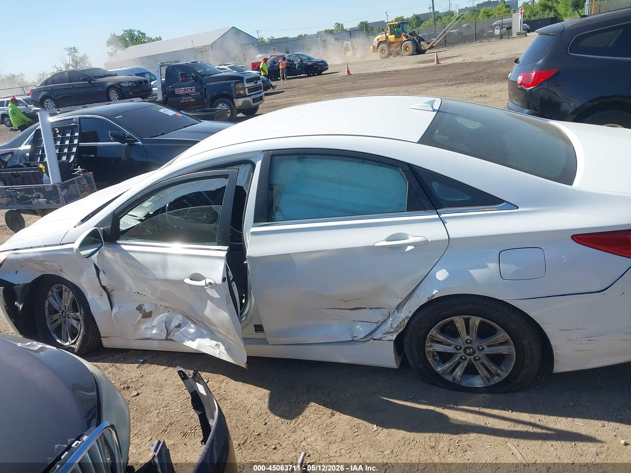 2014 Hyundai Sonata Gls White vin: 5NPEB4AC5EH913055