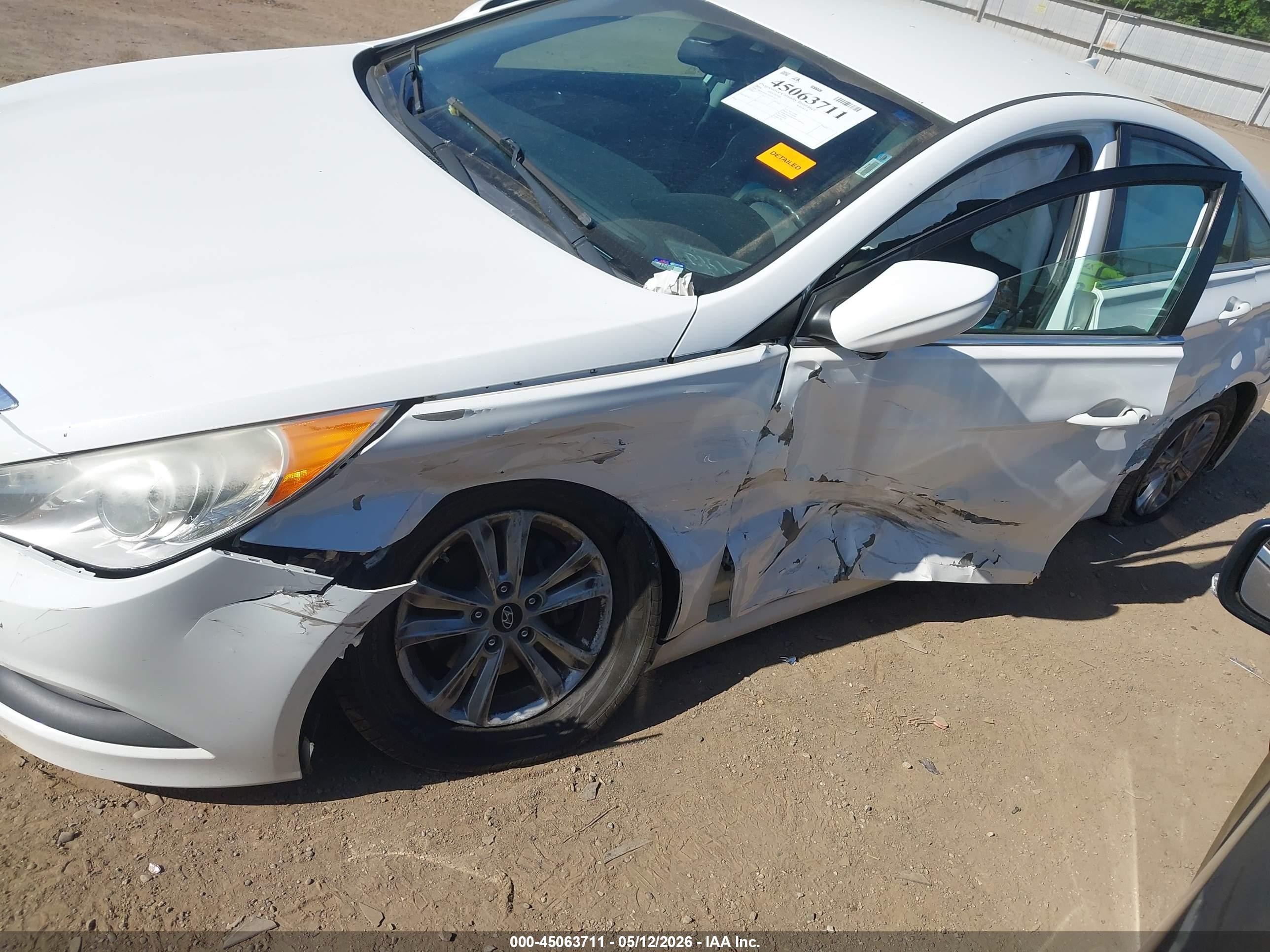 2014 Hyundai Sonata Gls White vin: 5NPEB4AC5EH913055