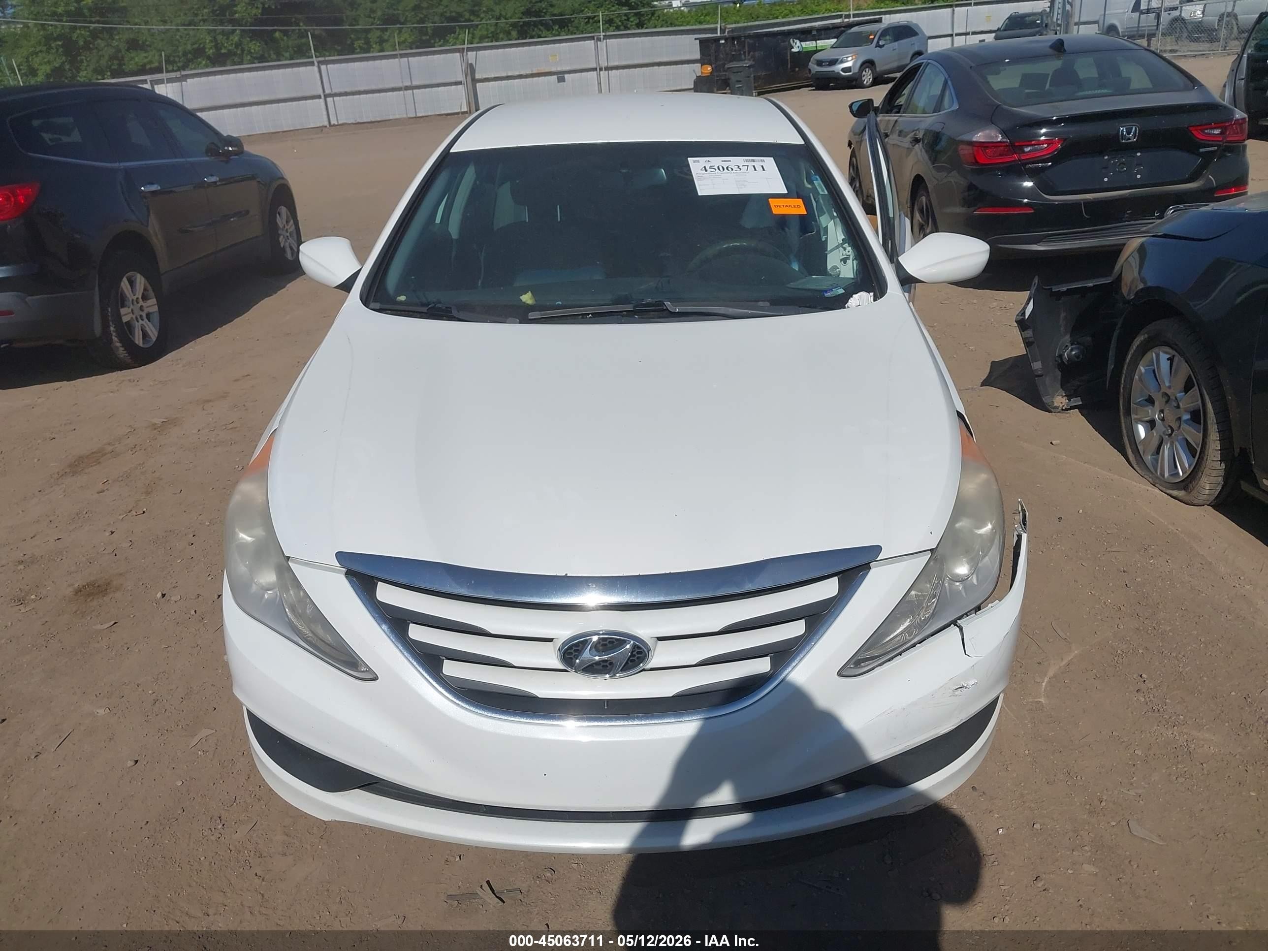 2014 Hyundai Sonata Gls White vin: 5NPEB4AC5EH913055