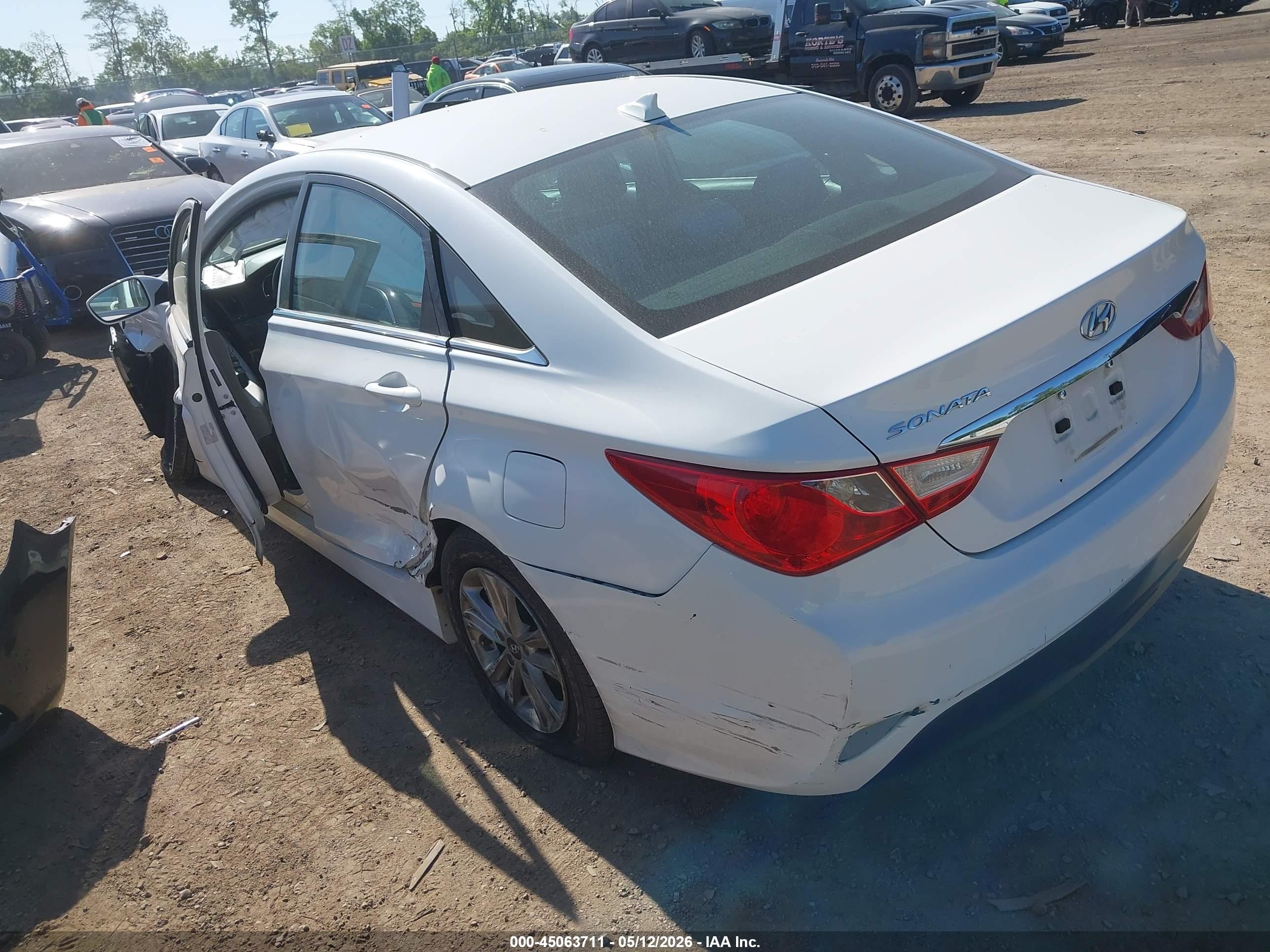 2014 Hyundai Sonata Gls White vin: 5NPEB4AC5EH913055