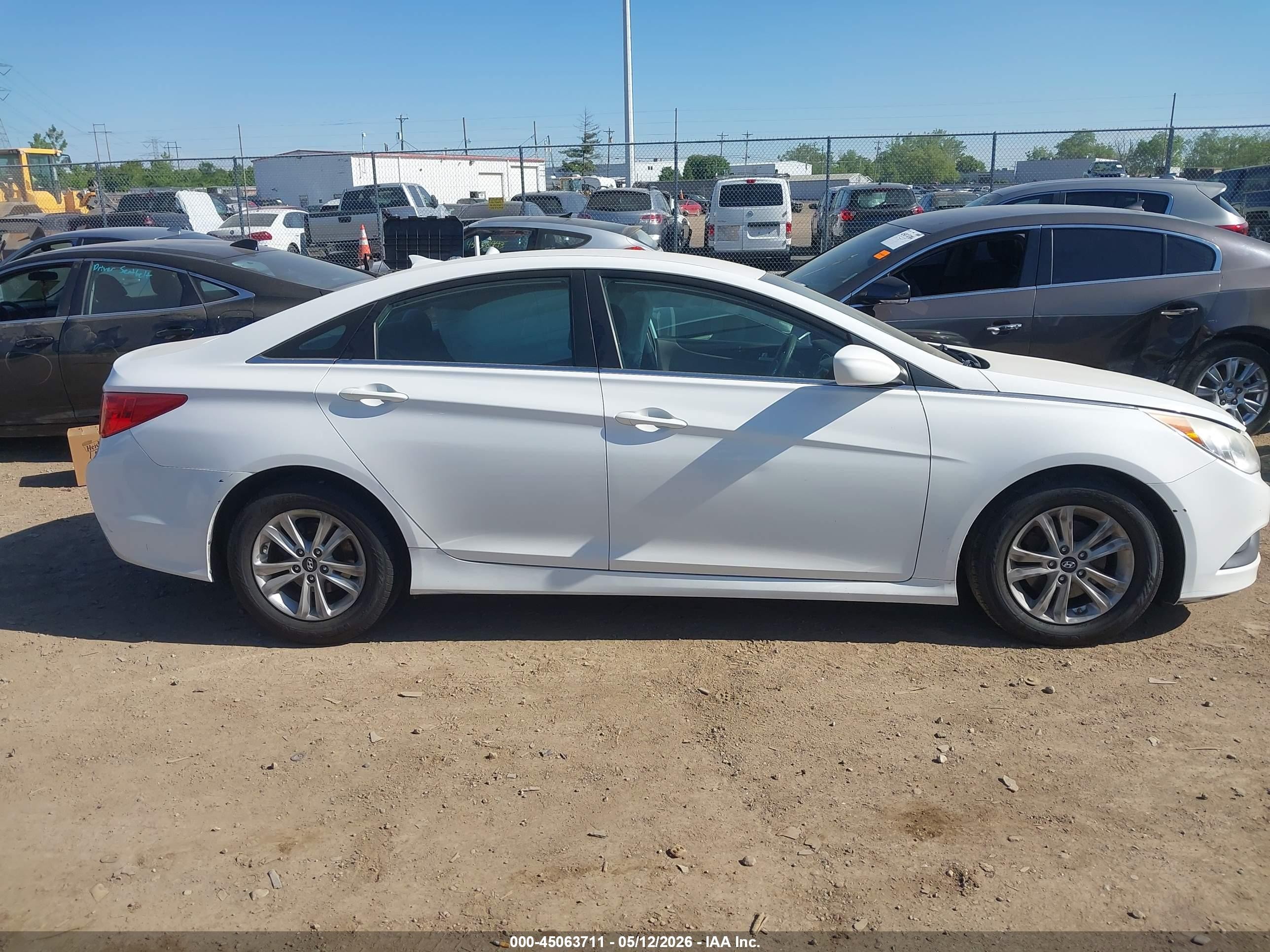 2014 Hyundai Sonata Gls White vin: 5NPEB4AC5EH913055