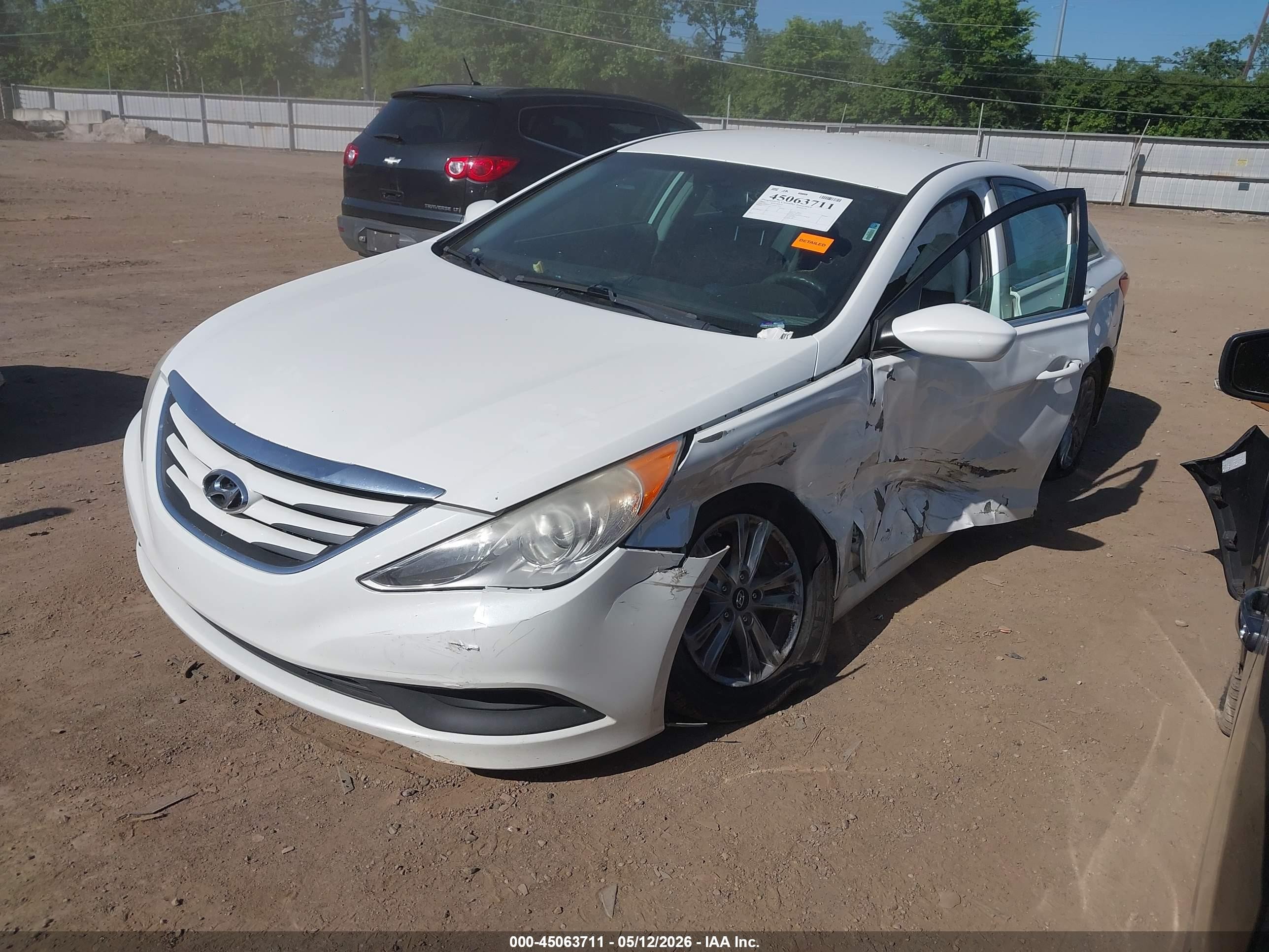 2014 Hyundai Sonata Gls White vin: 5NPEB4AC5EH913055
