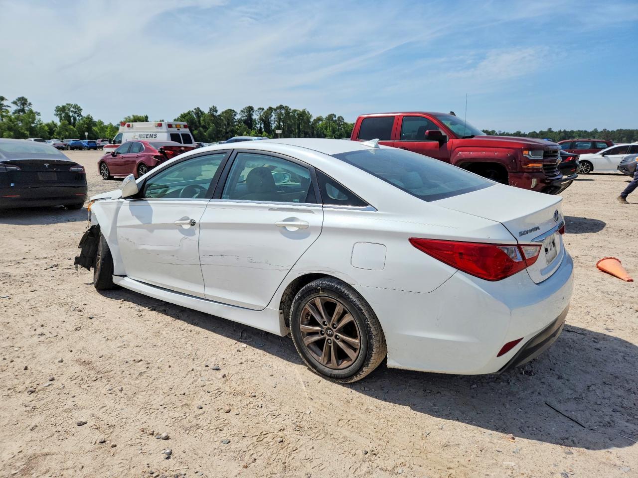 2014 Hyundai Sonata Gls White vin: 5NPEB4AC5EH914433