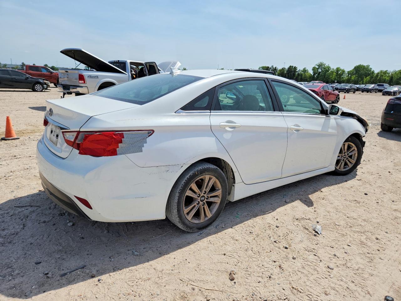 2014 Hyundai Sonata Gls White vin: 5NPEB4AC5EH914433