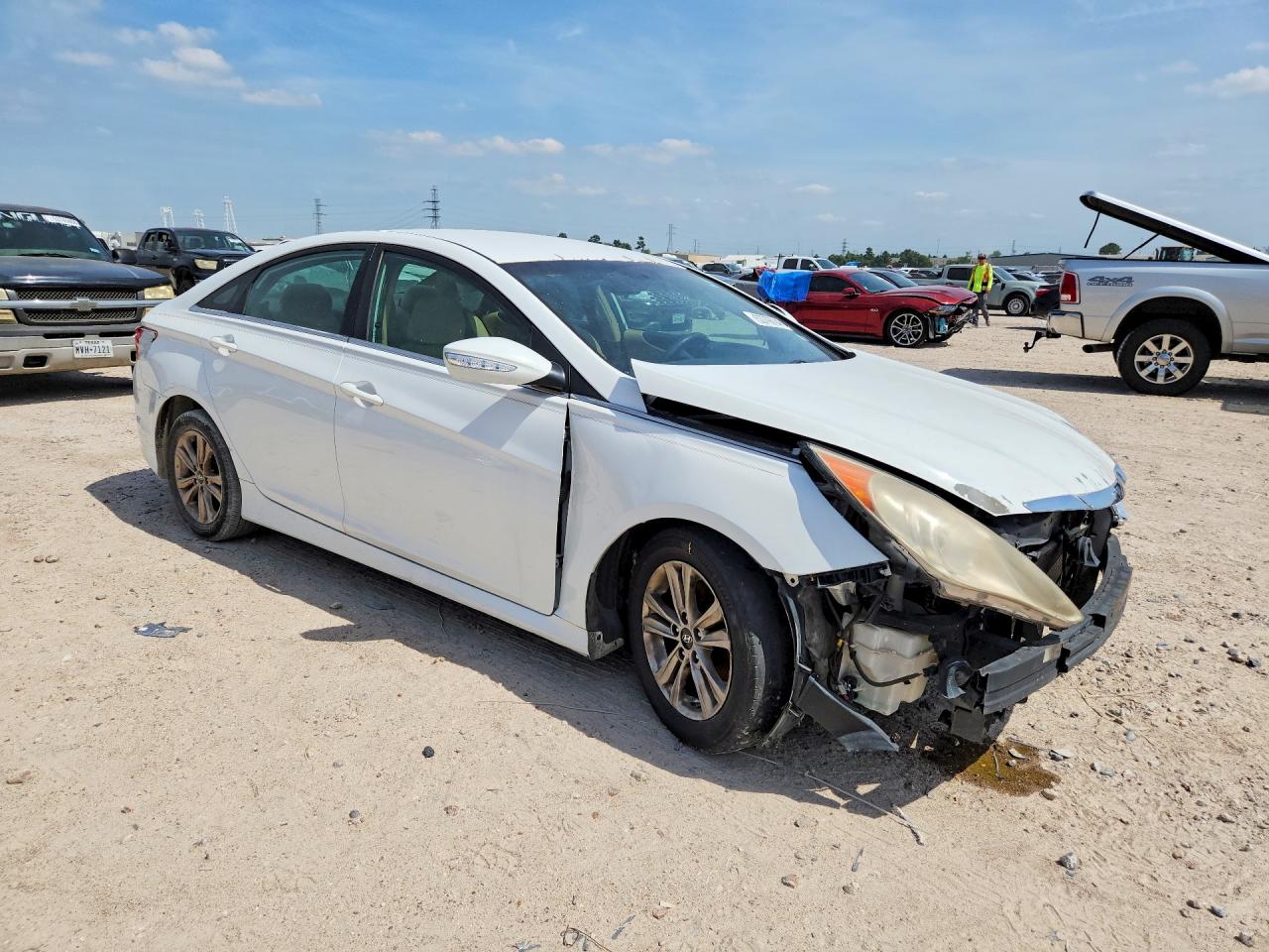 2014 Hyundai Sonata Gls White vin: 5NPEB4AC5EH914433