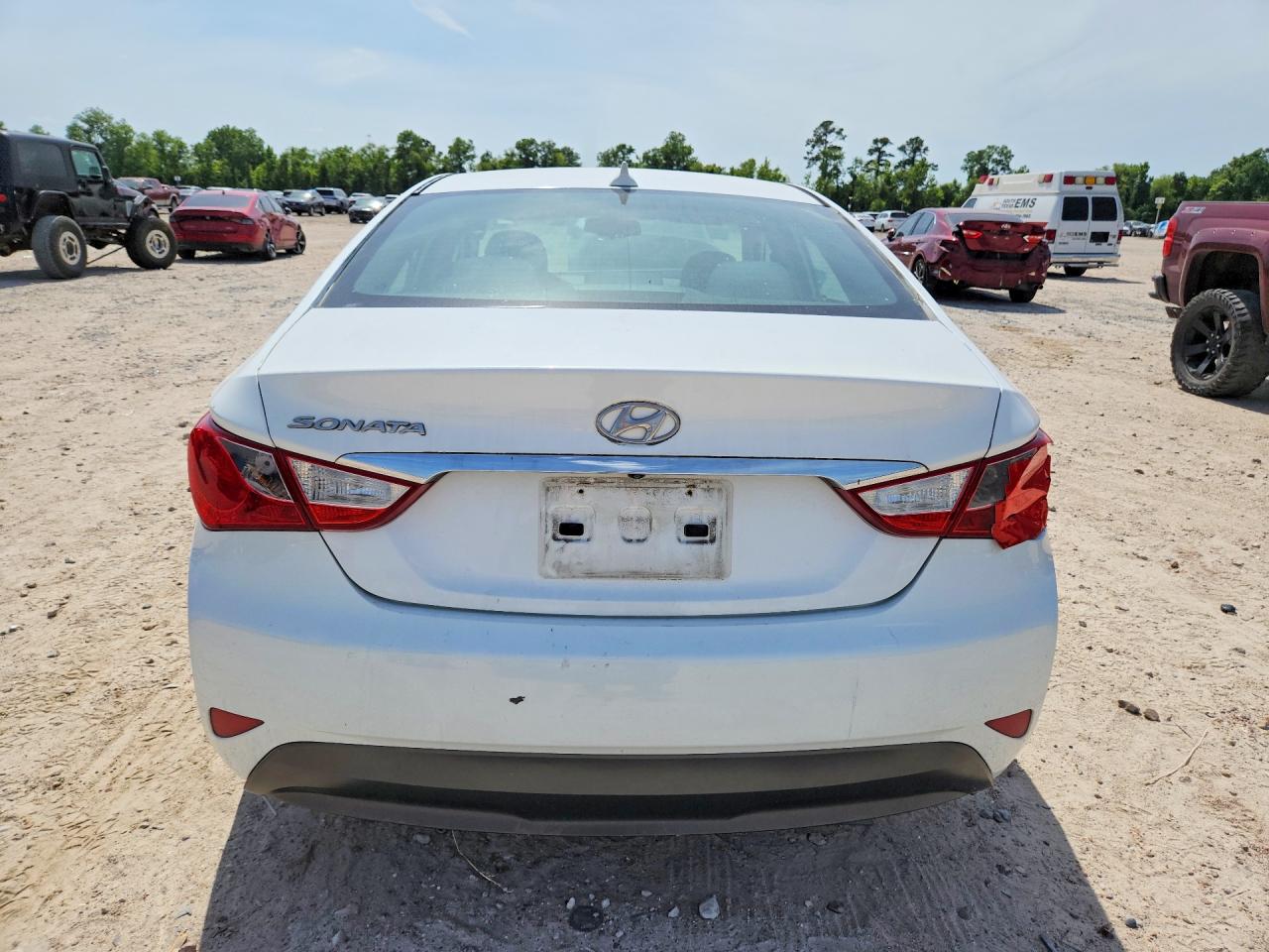2014 Hyundai Sonata Gls White vin: 5NPEB4AC5EH914433