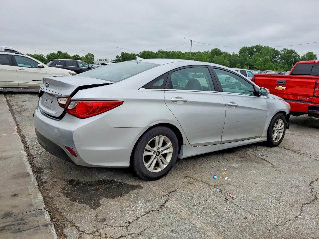 2014 Hyundai Sonata Gls Silver vin: 5NPEB4AC5EH920359