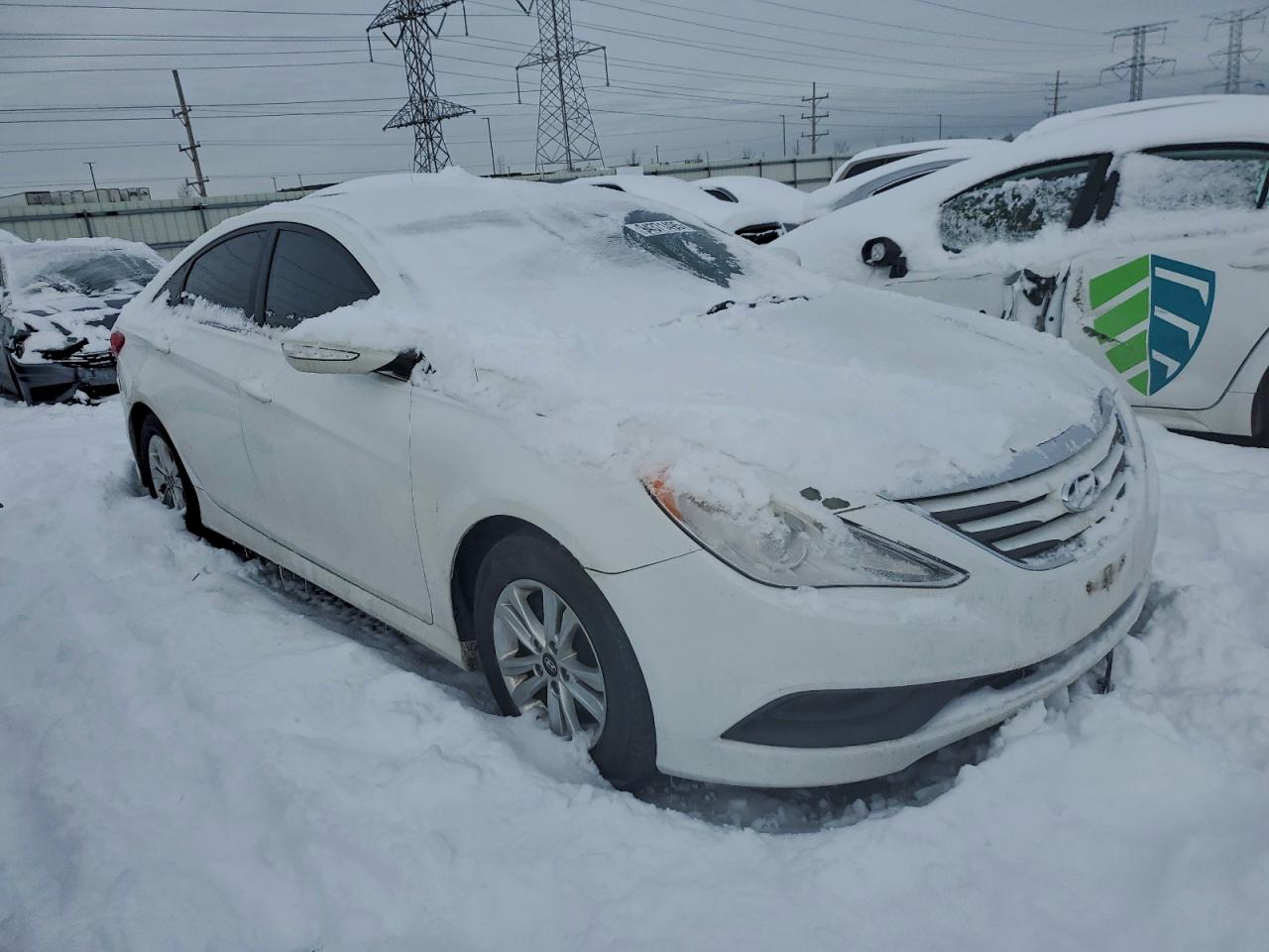 2014 Hyundai Sonata Gls White vin: 5NPEB4AC5EH921494