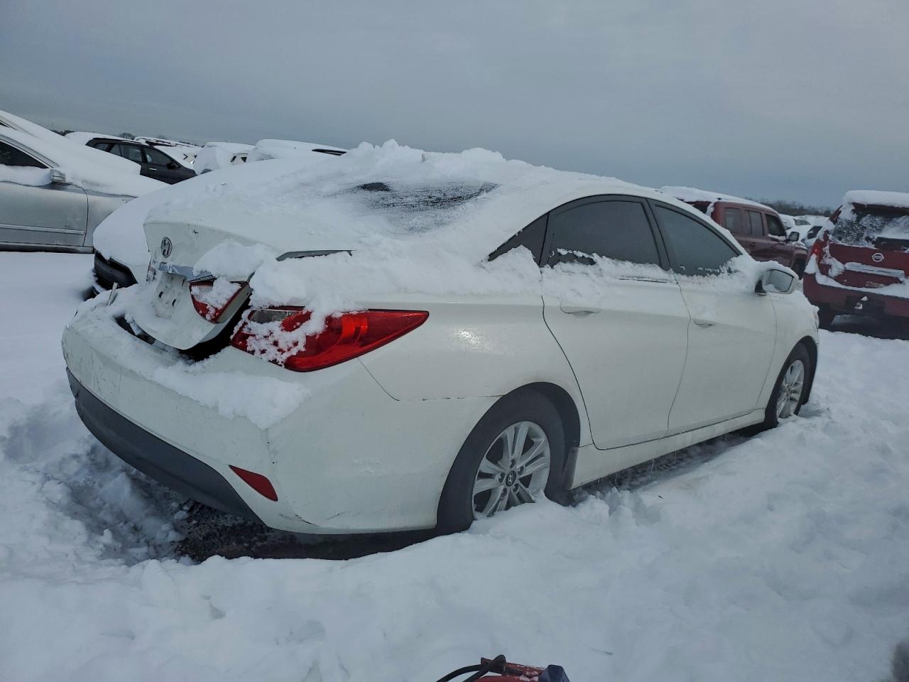 2014 Hyundai Sonata Gls White vin: 5NPEB4AC5EH921494