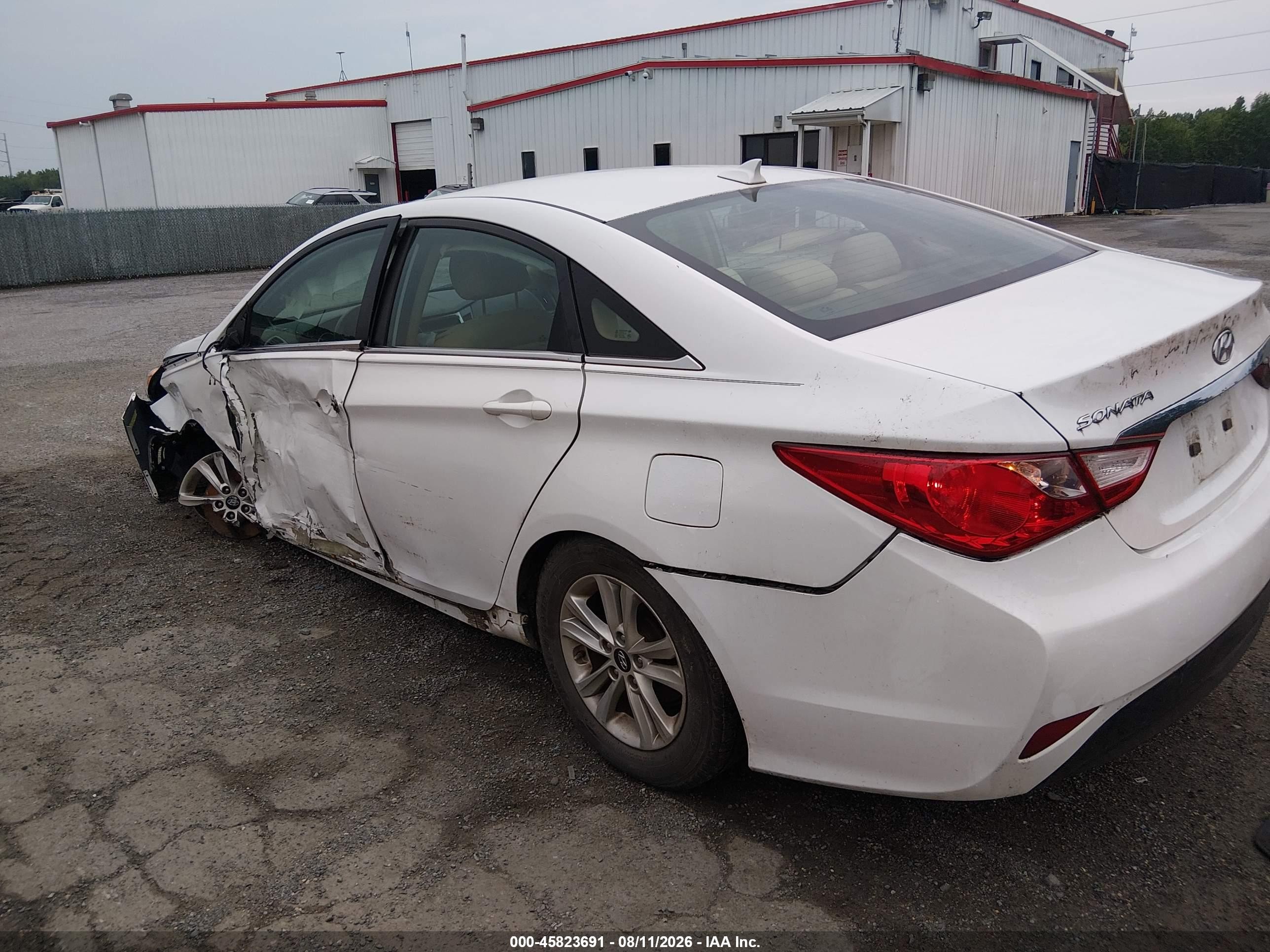 2014 Hyundai Sonata Gls White vin: 5NPEB4AC5EH928512
