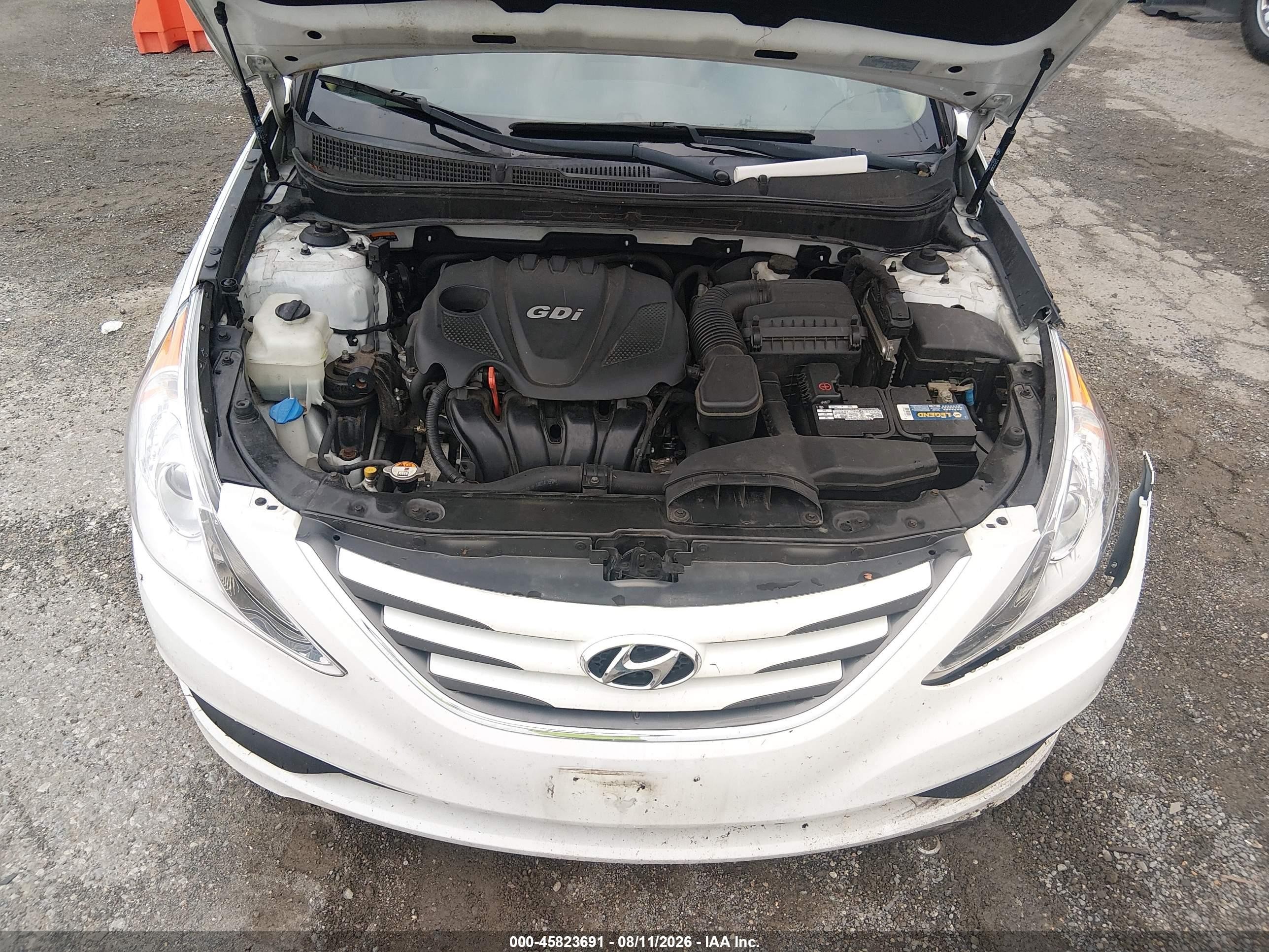 2014 Hyundai Sonata Gls White vin: 5NPEB4AC5EH928512