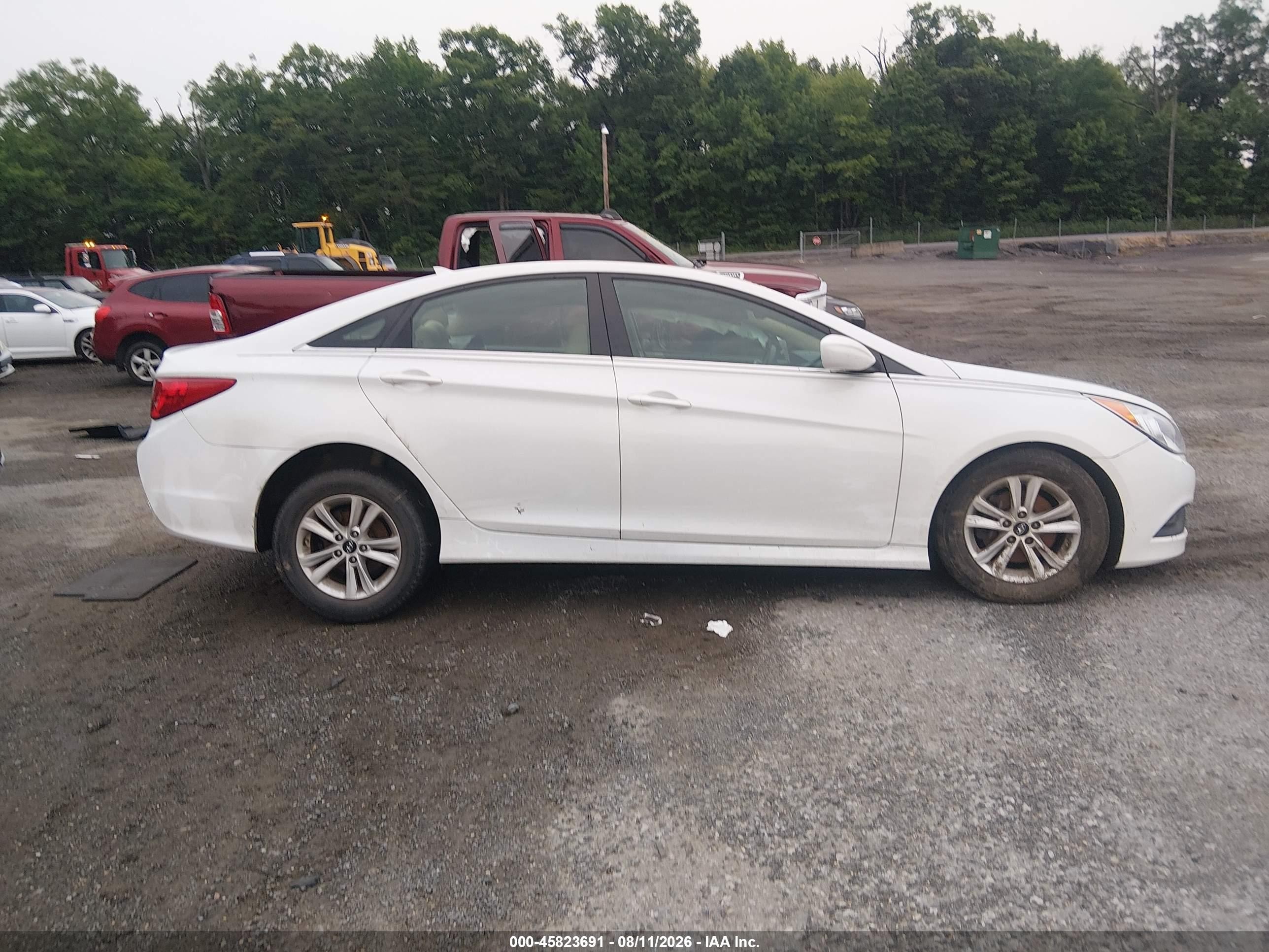2014 Hyundai Sonata Gls White vin: 5NPEB4AC5EH928512