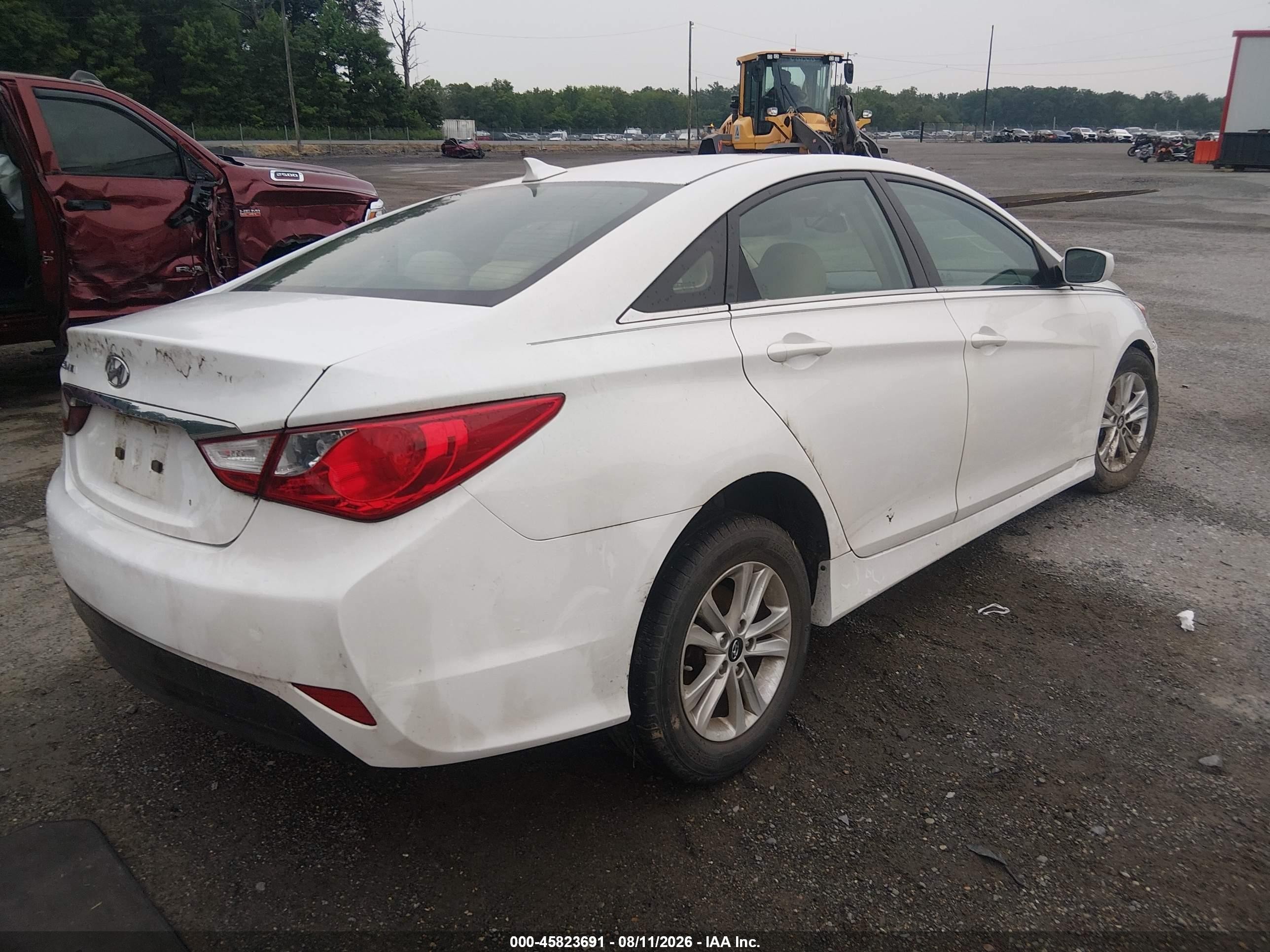 2014 Hyundai Sonata Gls White vin: 5NPEB4AC5EH928512