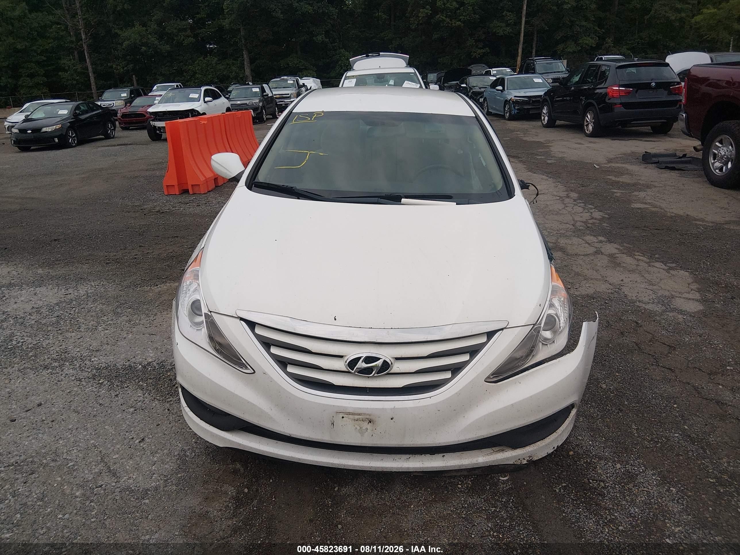 2014 Hyundai Sonata Gls White vin: 5NPEB4AC5EH928512