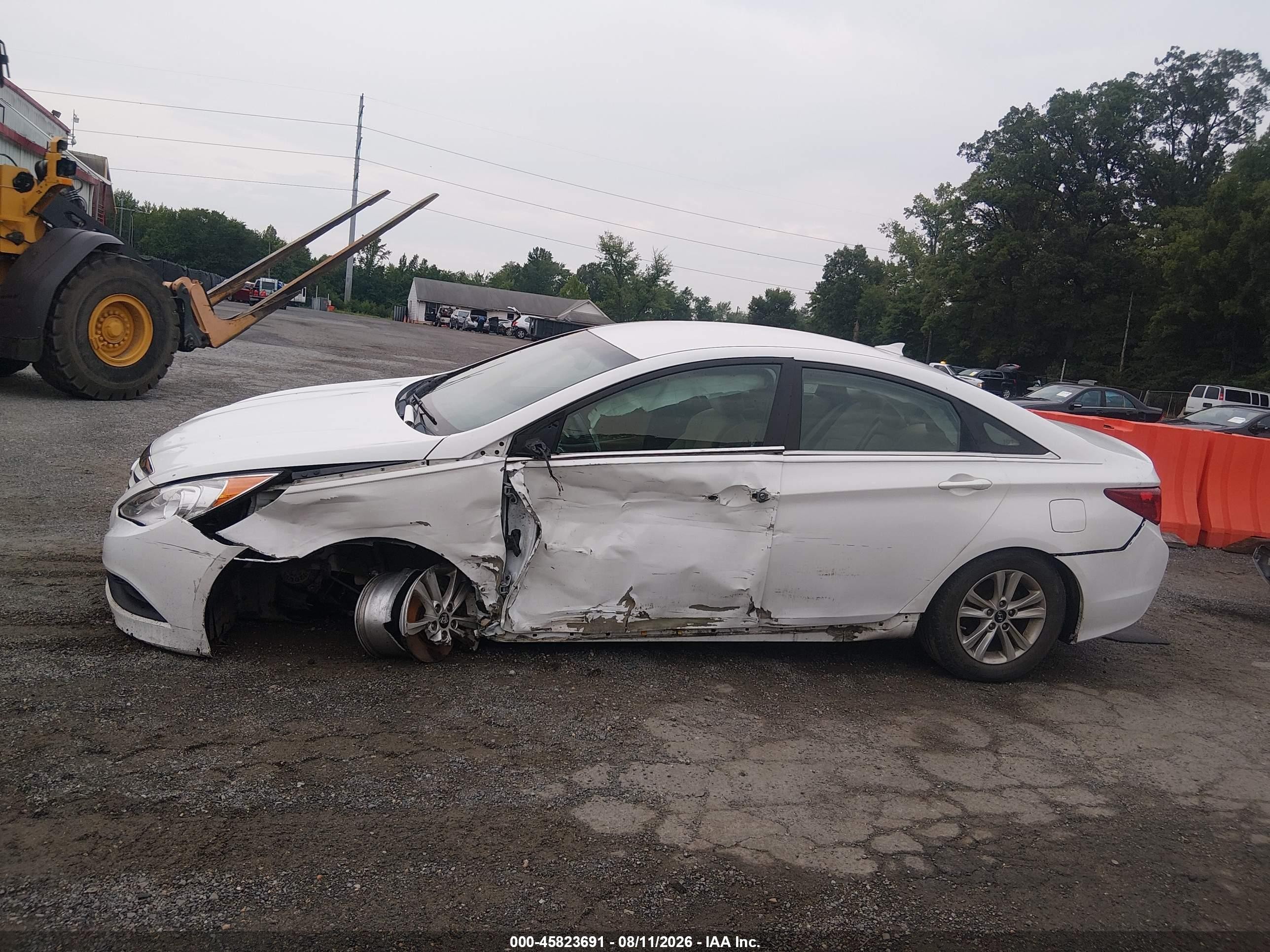 2014 Hyundai Sonata Gls White vin: 5NPEB4AC5EH928512