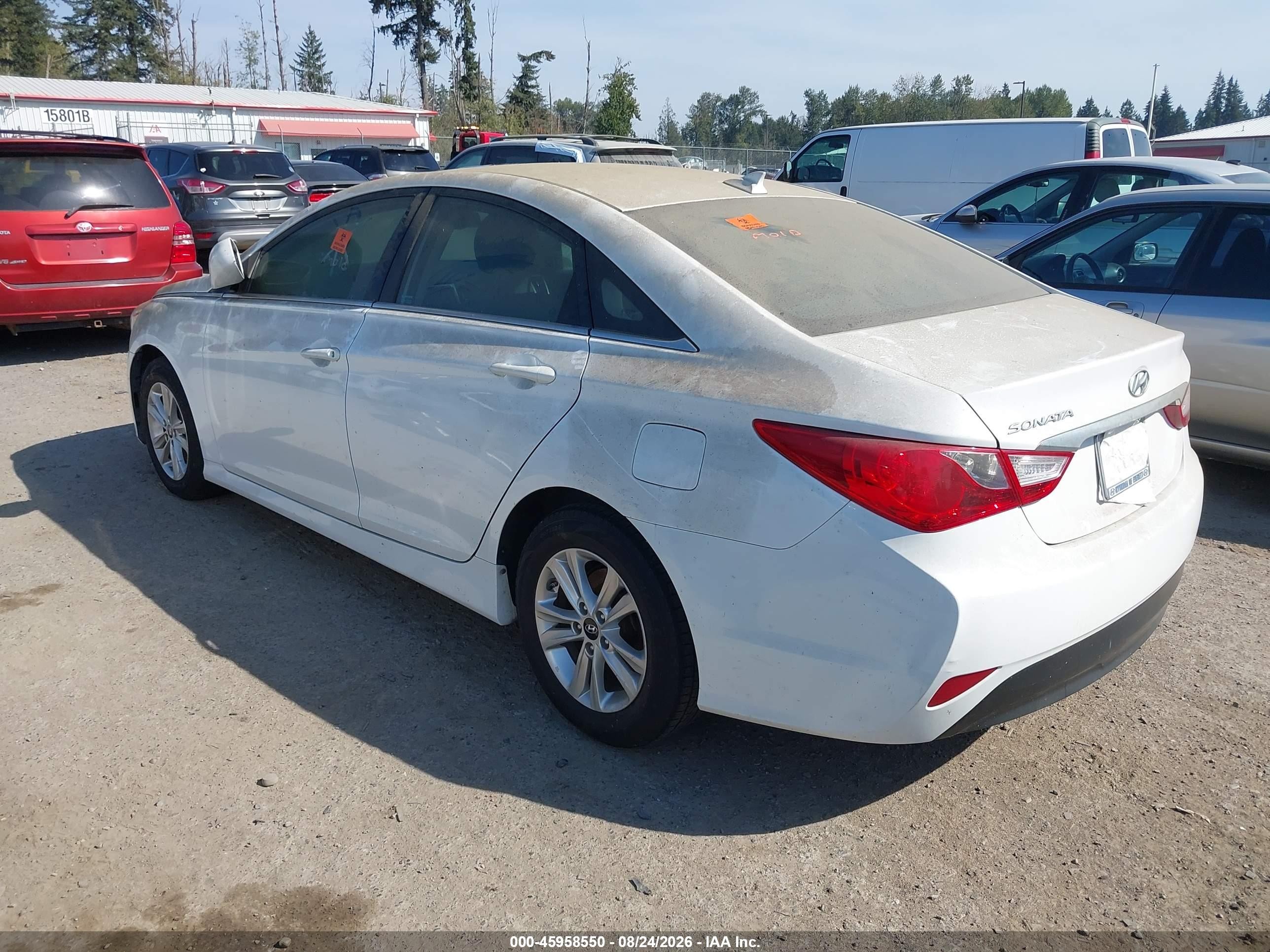 2014 Hyundai Sonata Gls White vin: 5NPEB4AC5EH930681