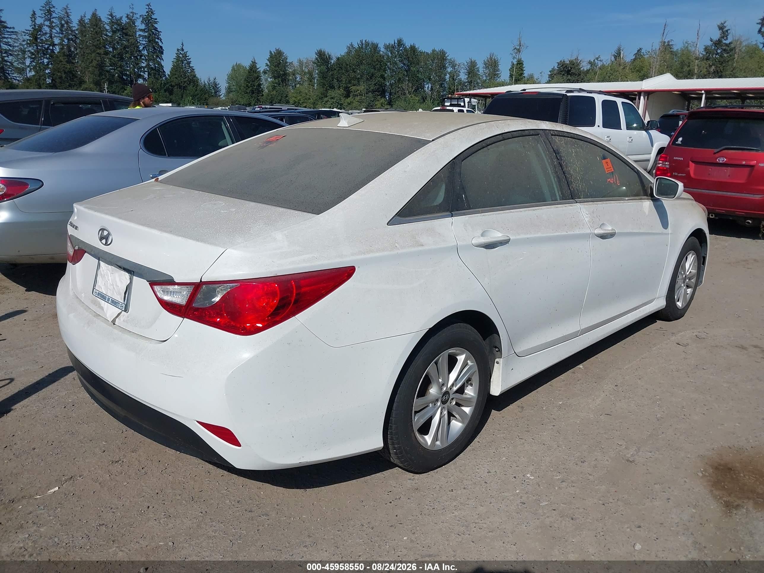 2014 Hyundai Sonata Gls White vin: 5NPEB4AC5EH930681