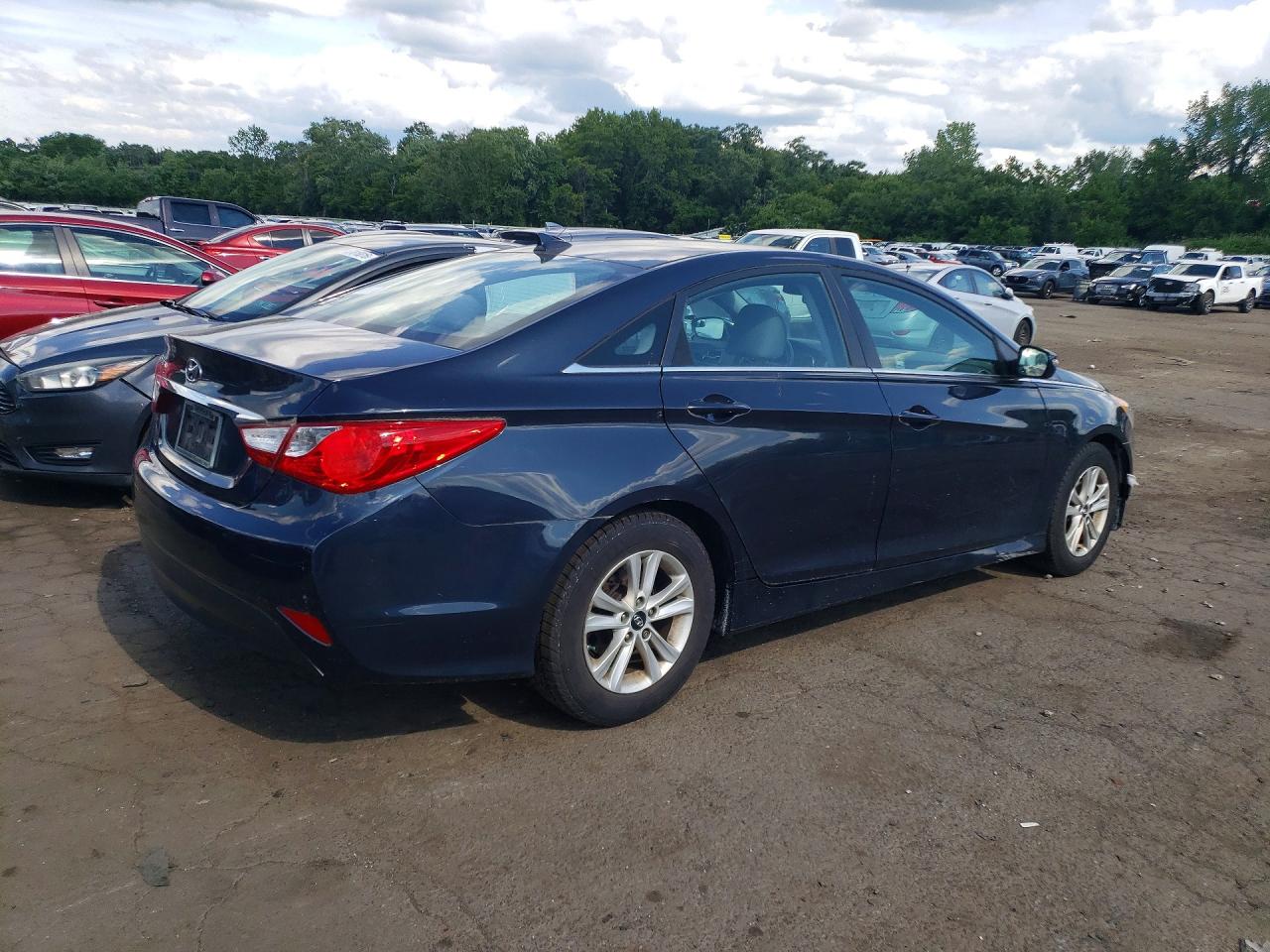 2014 Hyundai Sonata Gls Blue vin: 5NPEB4AC5EH935184