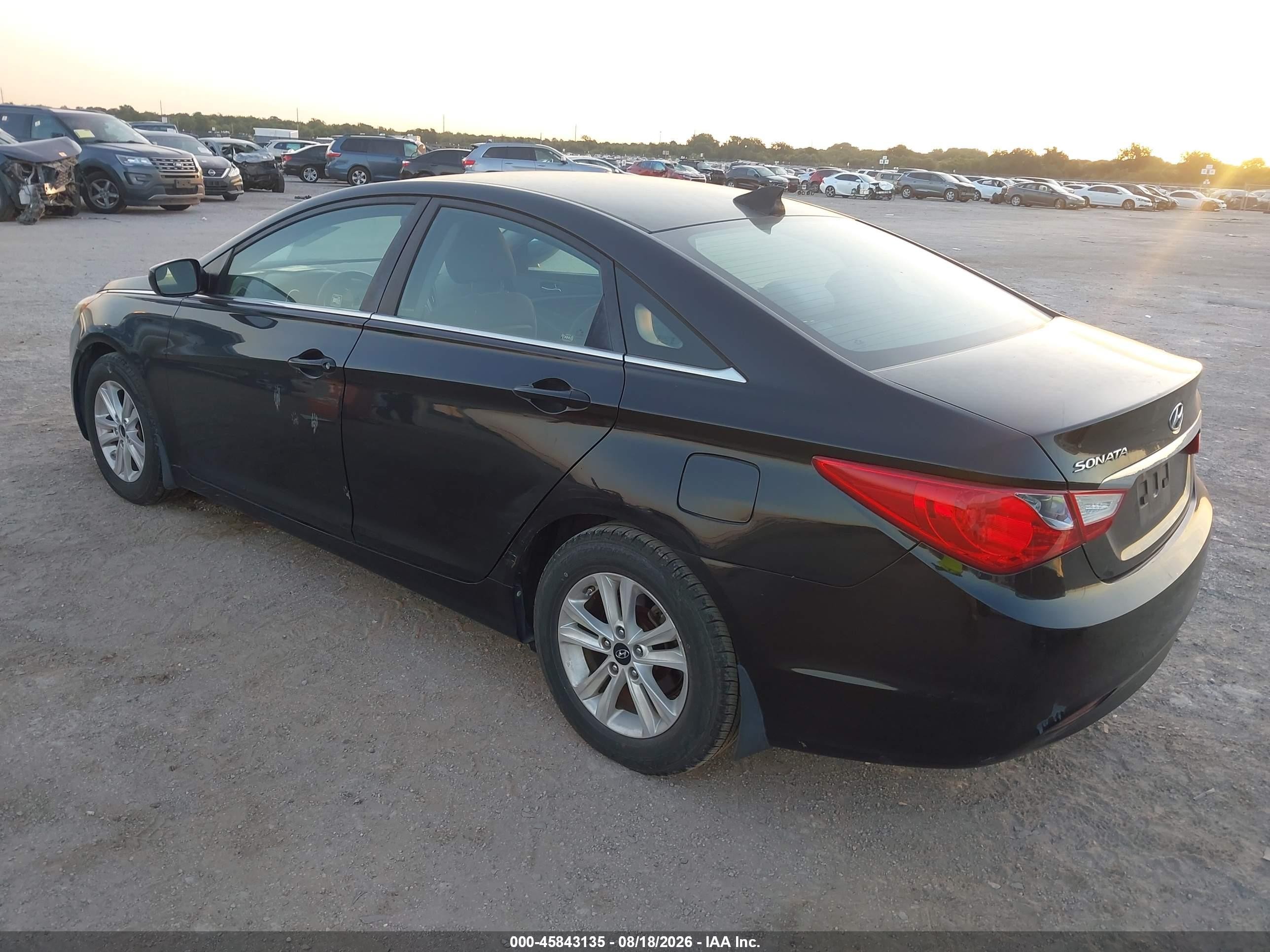 2011 Hyundai Sonata Gls Черный vin: 5NPEB4AC6BH138843