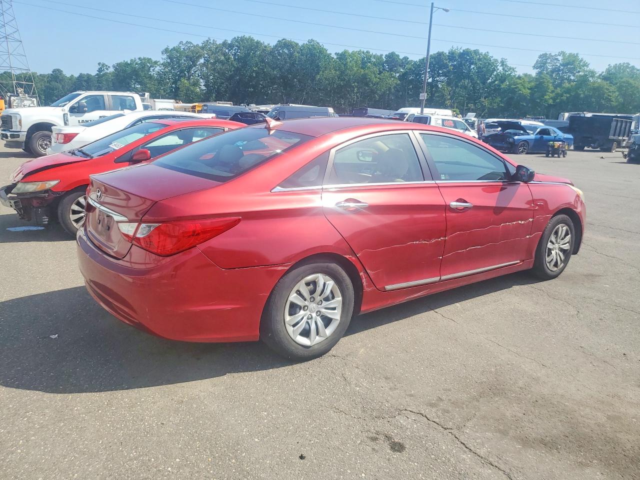 2011 Hyundai Sonata Gls Red vin: 5NPEB4AC6BH154220