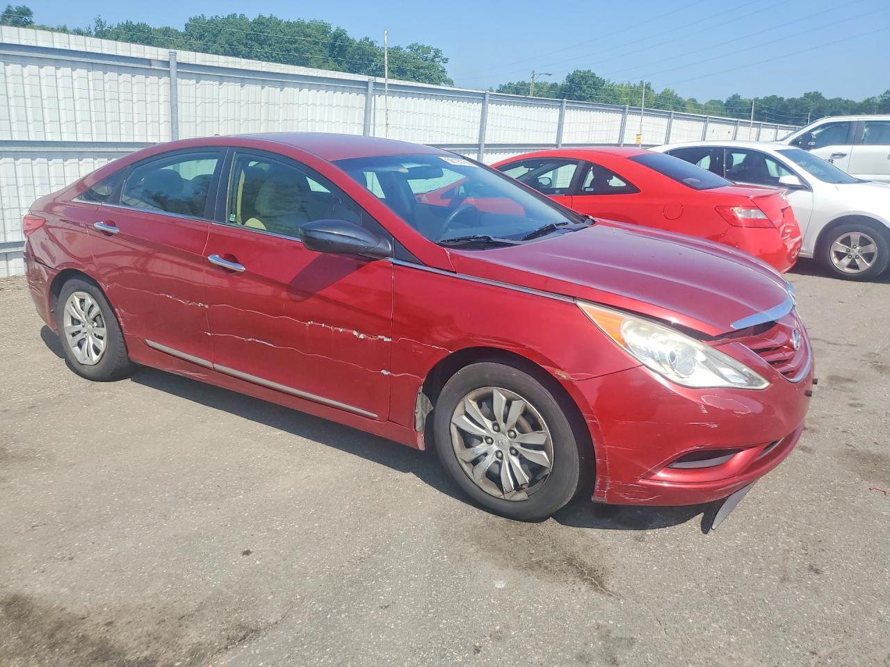 2011 Hyundai Sonata Gls Red vin: 5NPEB4AC6BH154220