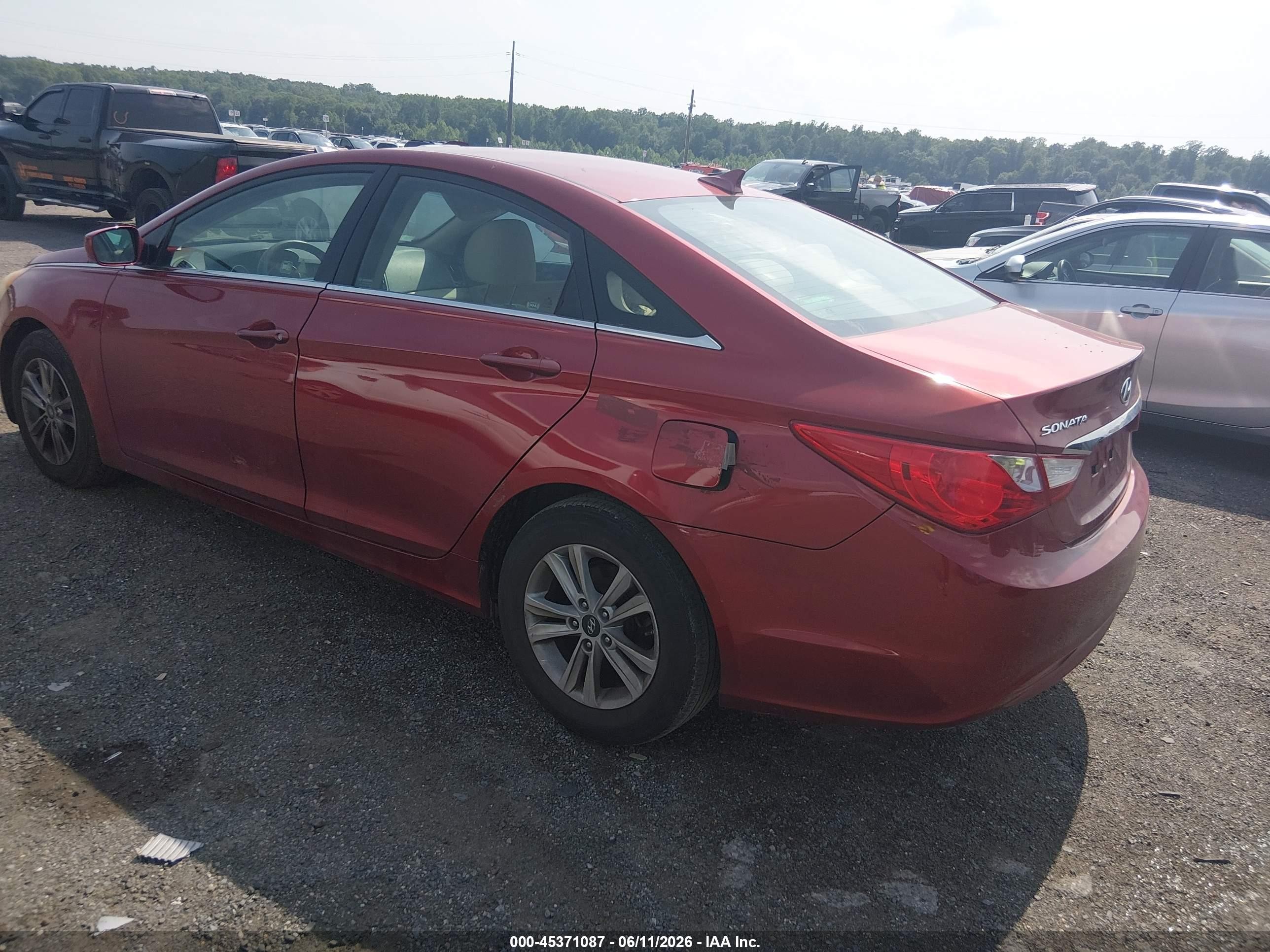 2011 Hyundai Sonata Gls Red vin: 5NPEB4AC6BH177903