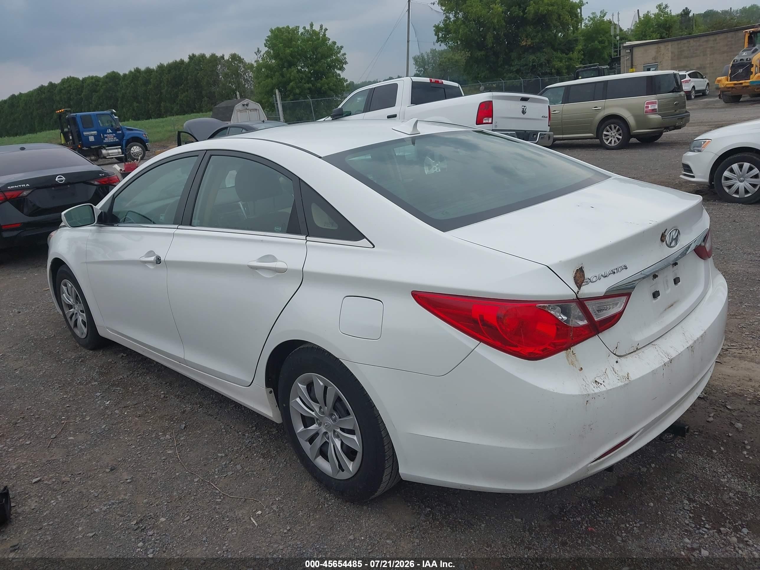 2011 Hyundai Sonata Gls White vin: 5NPEB4AC6BH198881